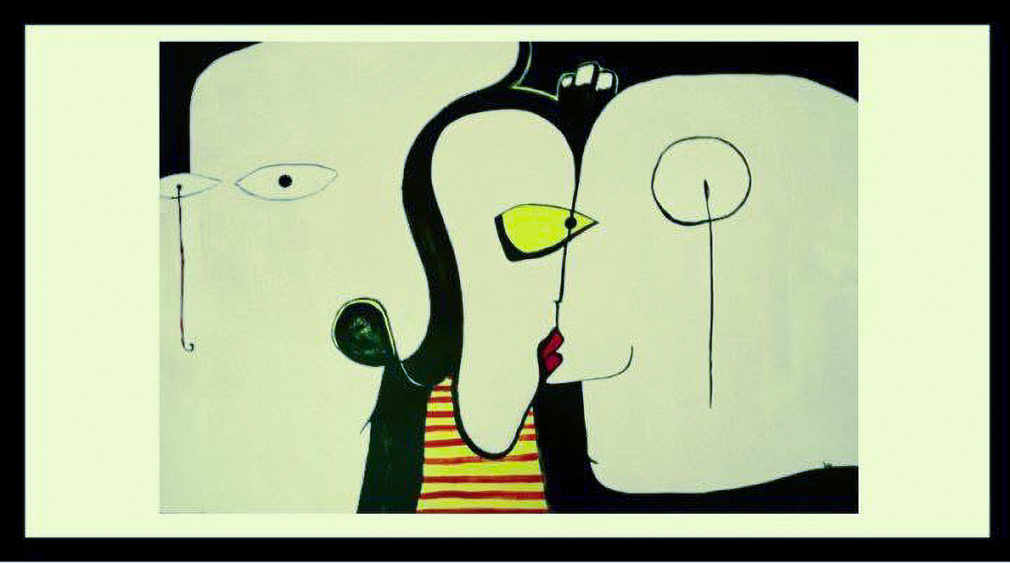 Té para 3. Acrylic on paper. 110x80 cm. - 2019