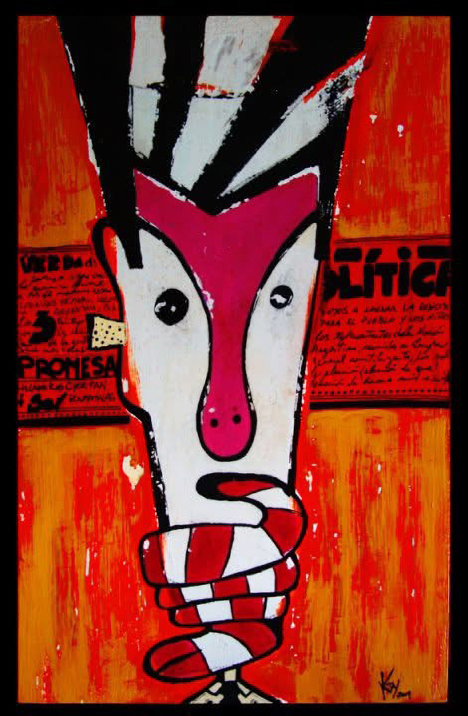 Teconomics. Acrylic on paper. 150x70 cm. - 2012