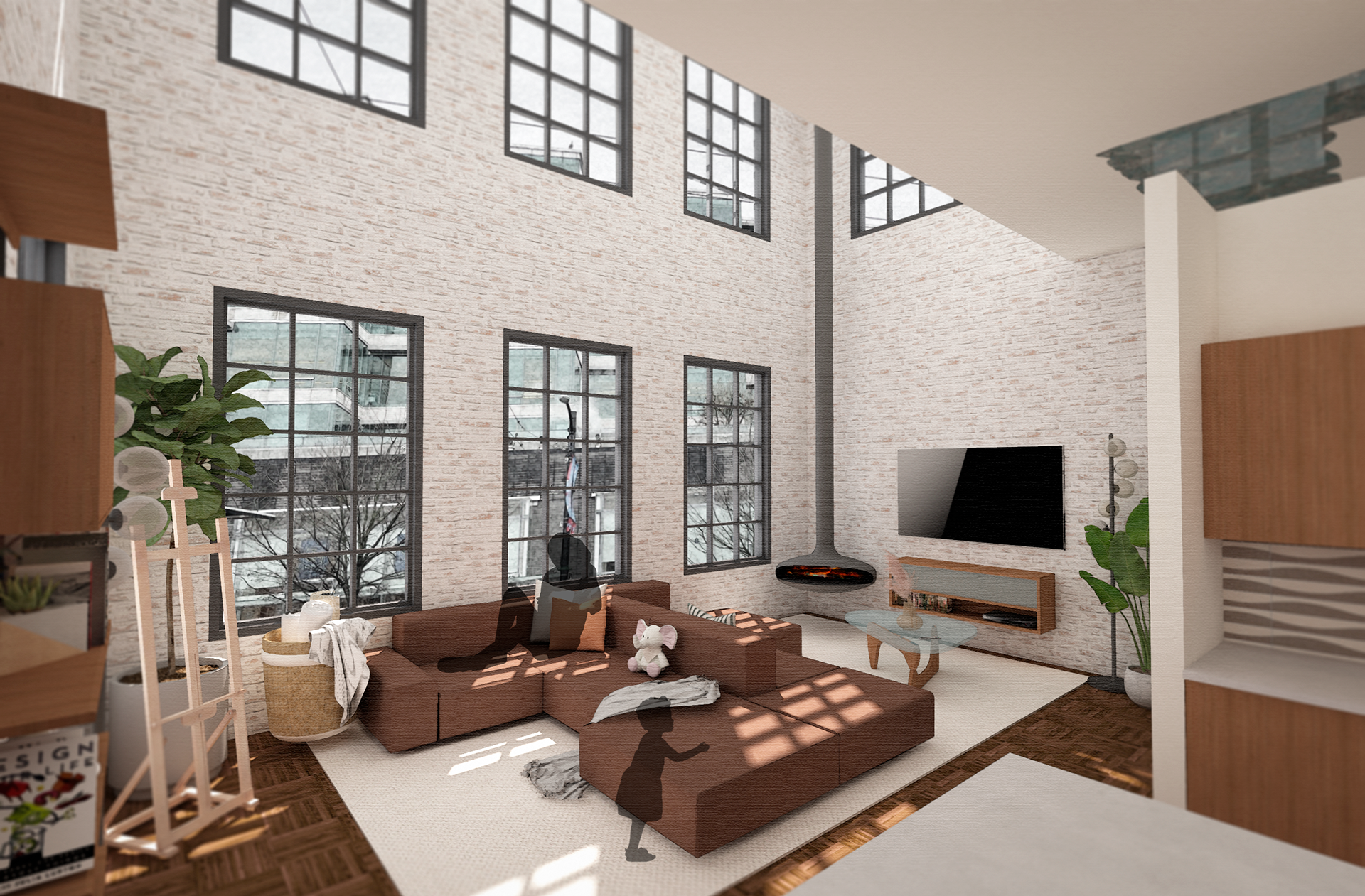 Double Volume Living & Art Space