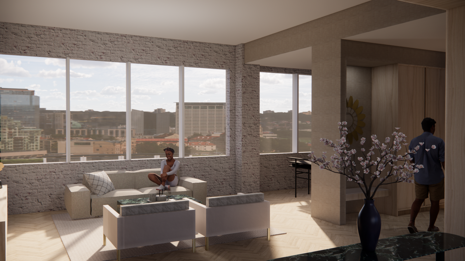 The Penthouse Living + Entry