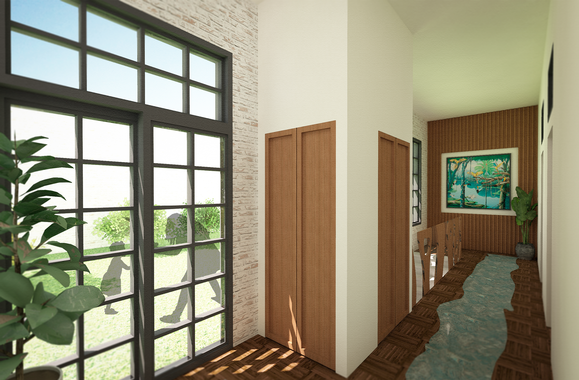 Upper Corridor & Terrace Access