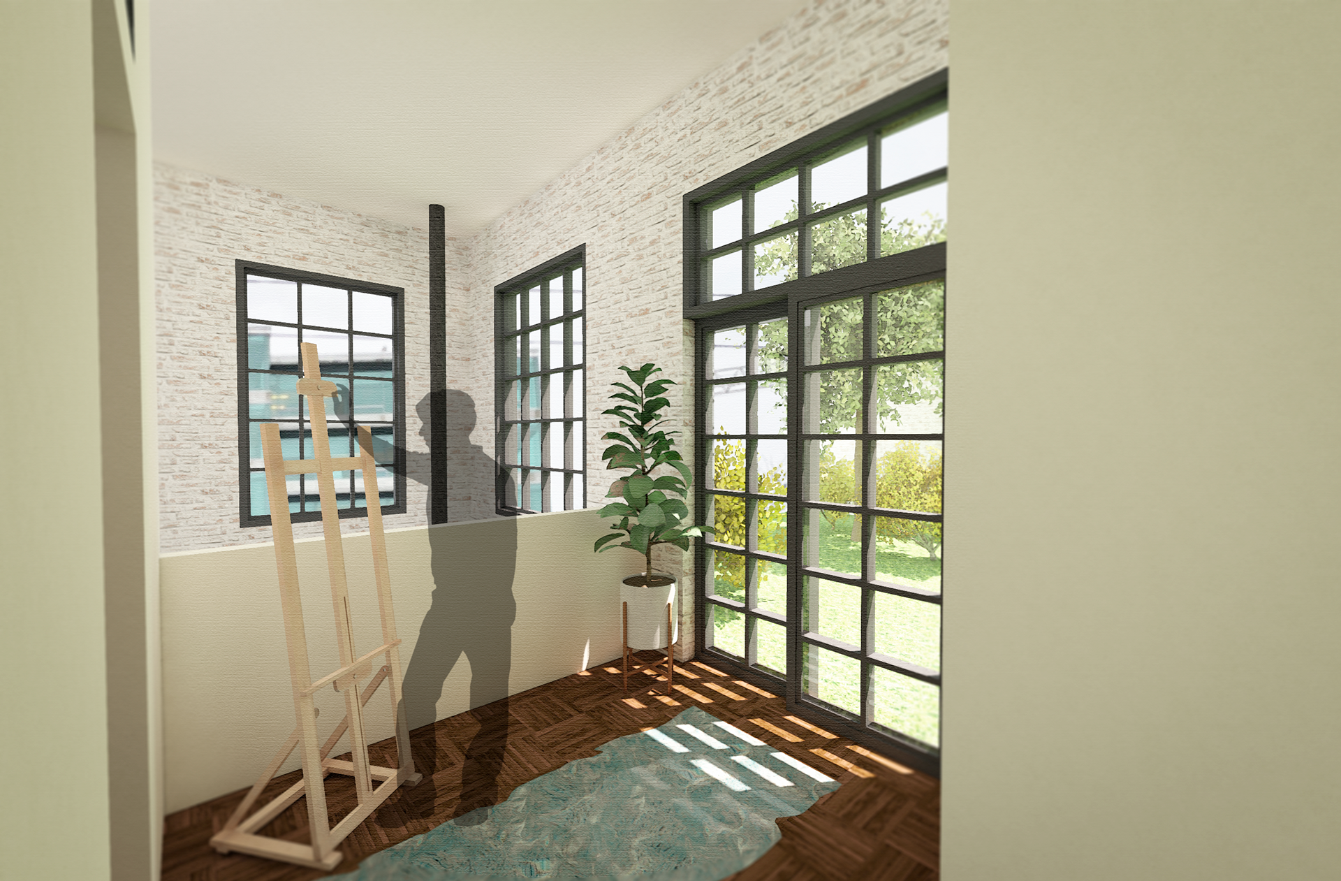 Upper Balcony Art Space & Terrace Access