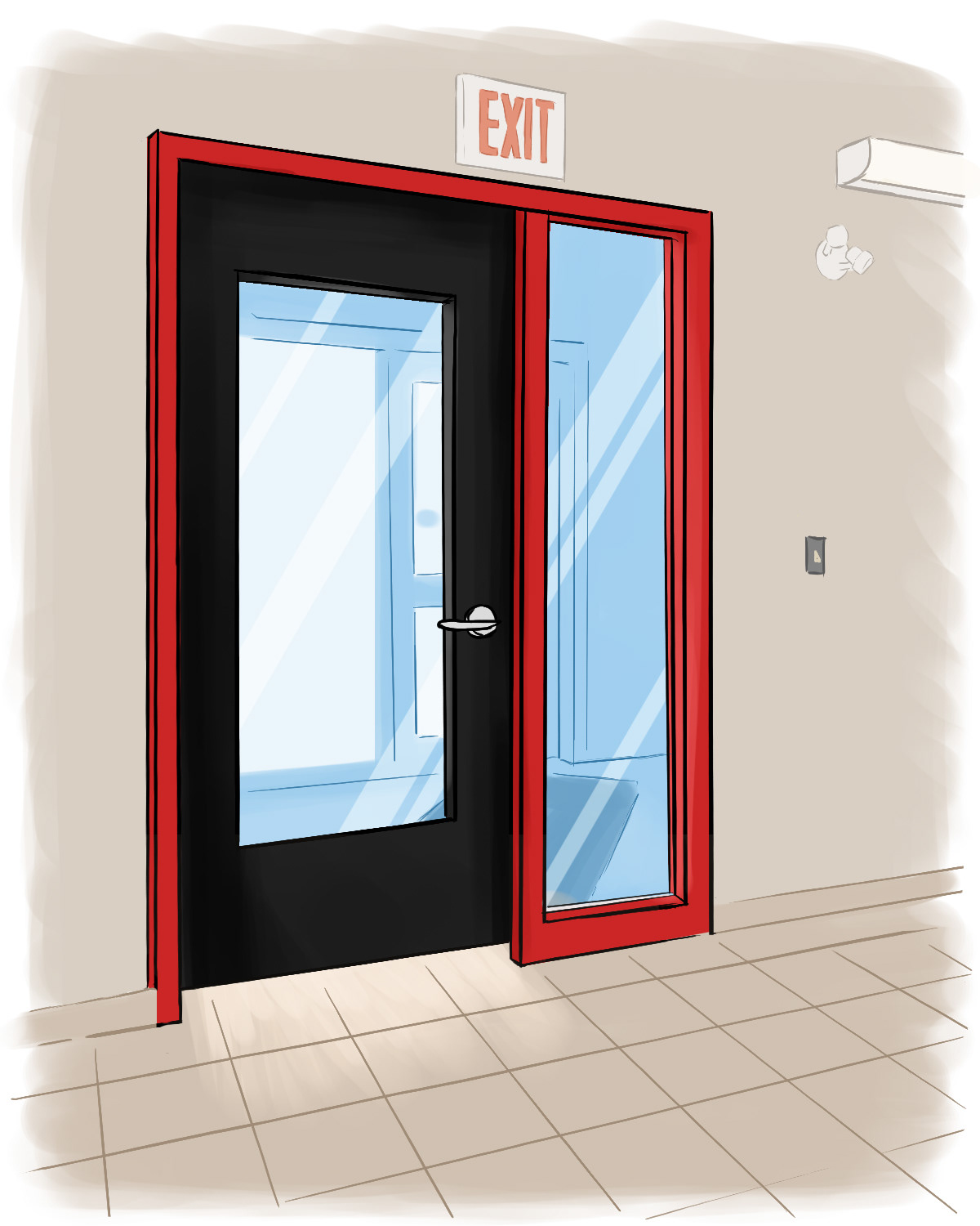Repainted door, concept image