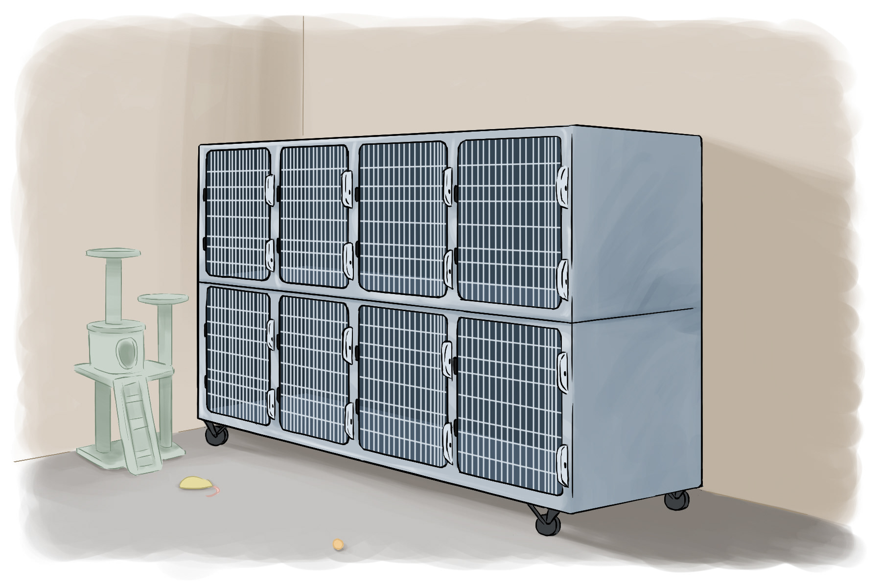 Double-stacked kennels, concept image