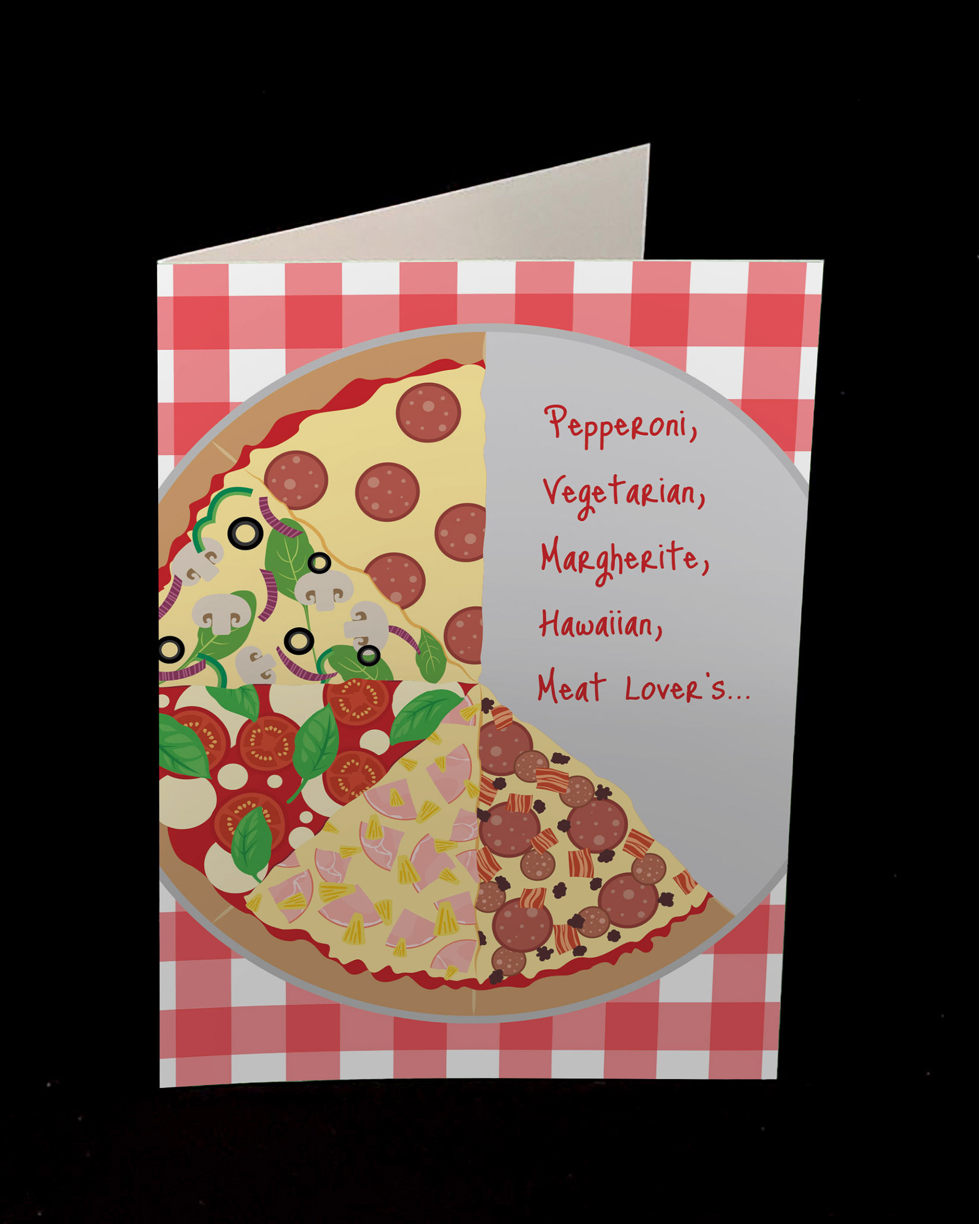 Pizza; "However you slice it, have a great birthday!"