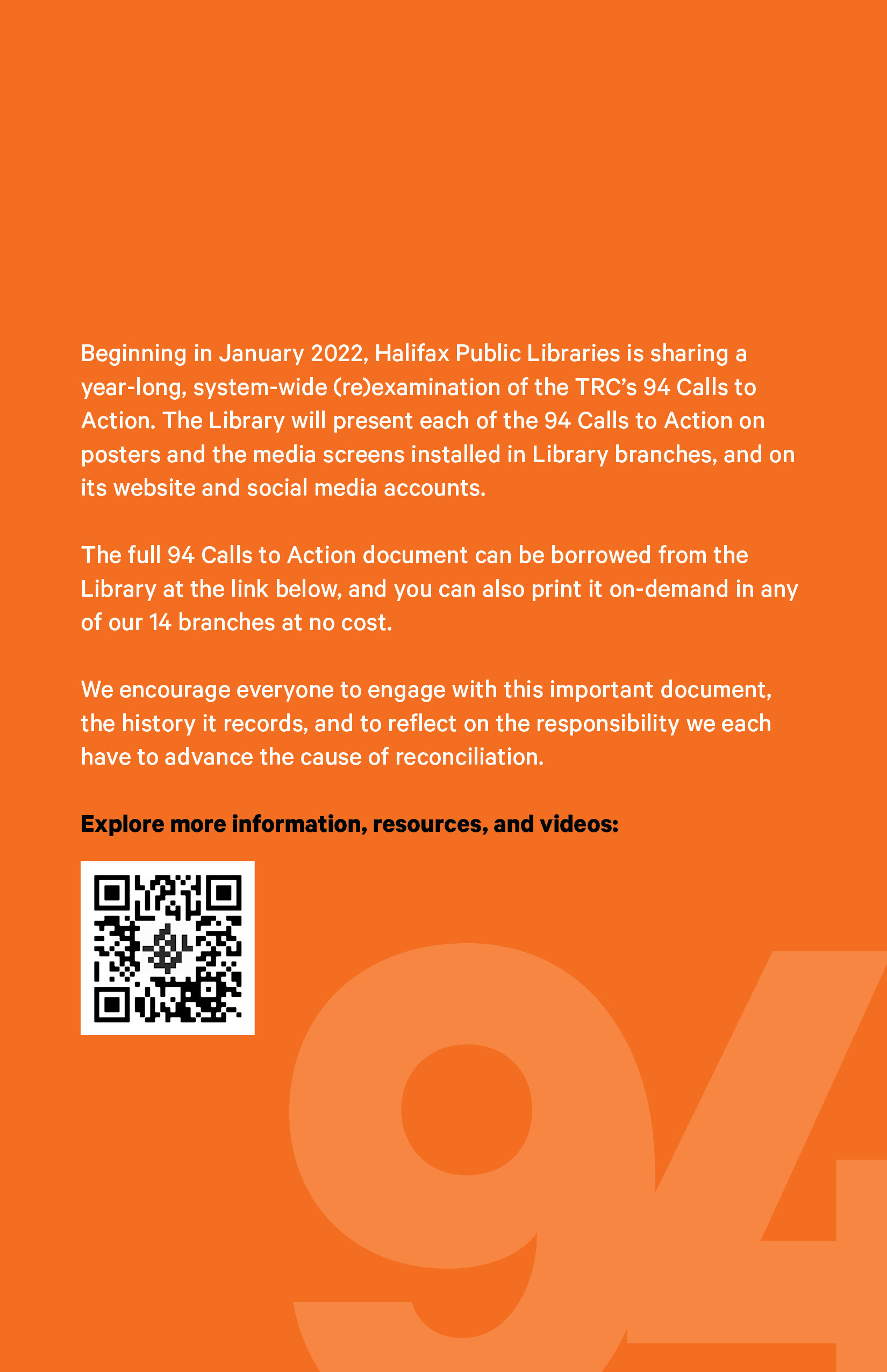 94 Calls to Action Handbill Side B