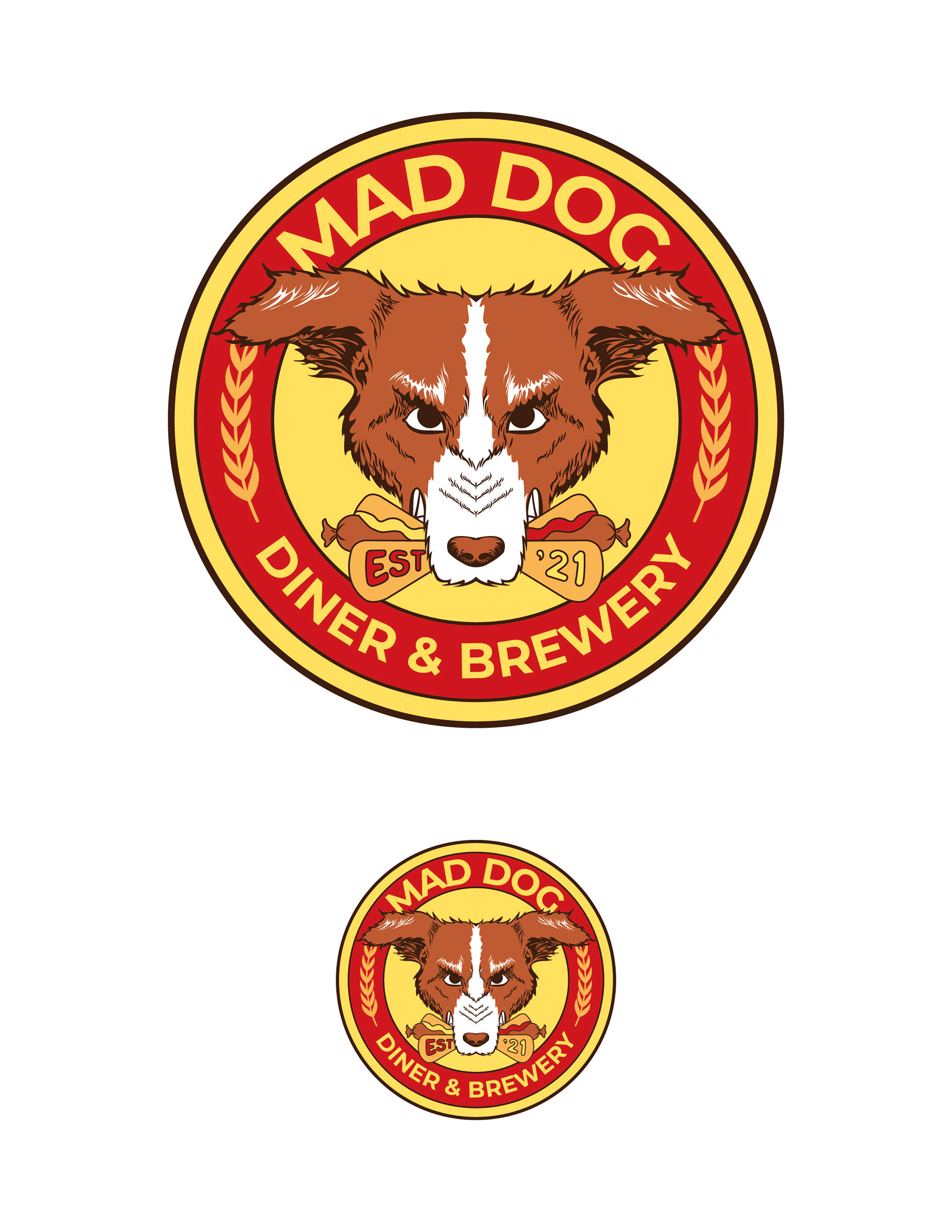 Mad Dog logo, large and small