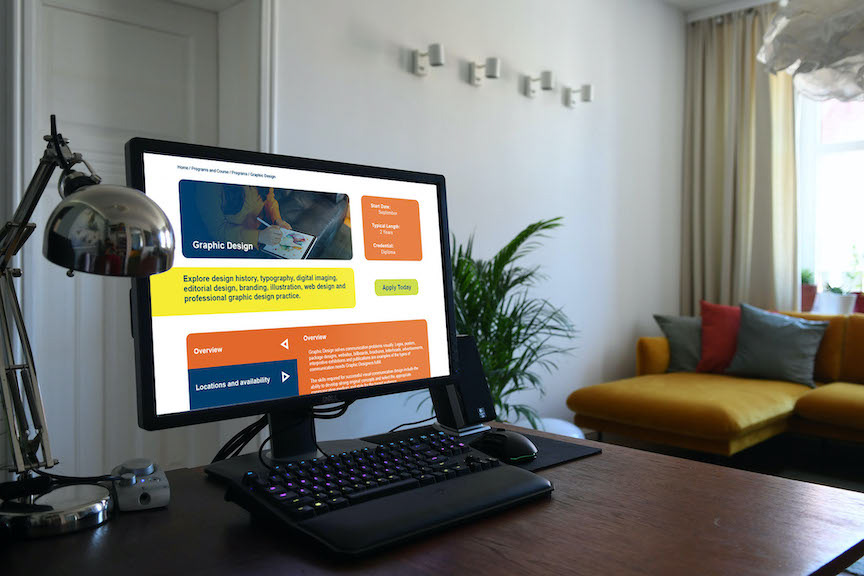 Desktop mockup, Graphic Design