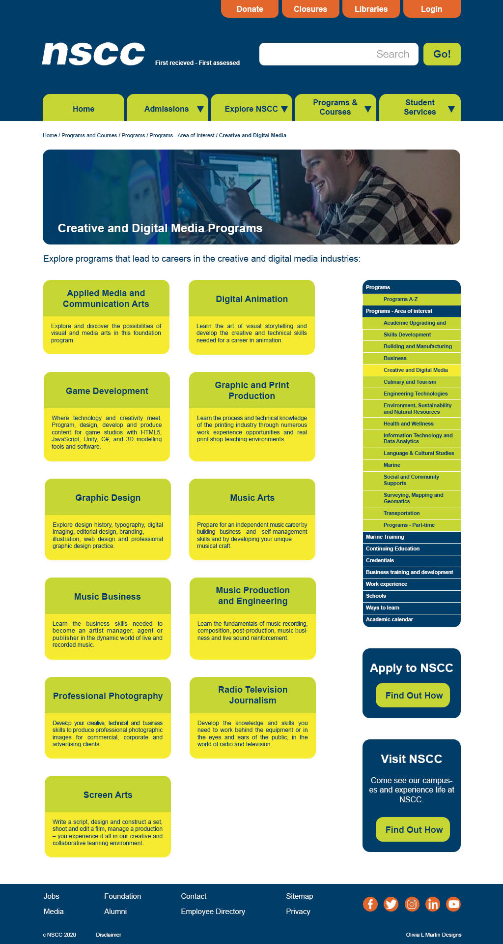 Creative and Digital Media Programs