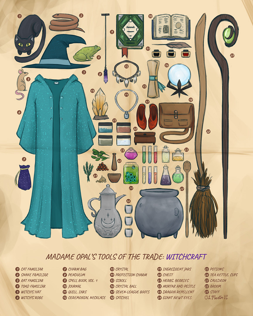 Madame Opal’s Tools of the Trade: Witchcraft, October 2022