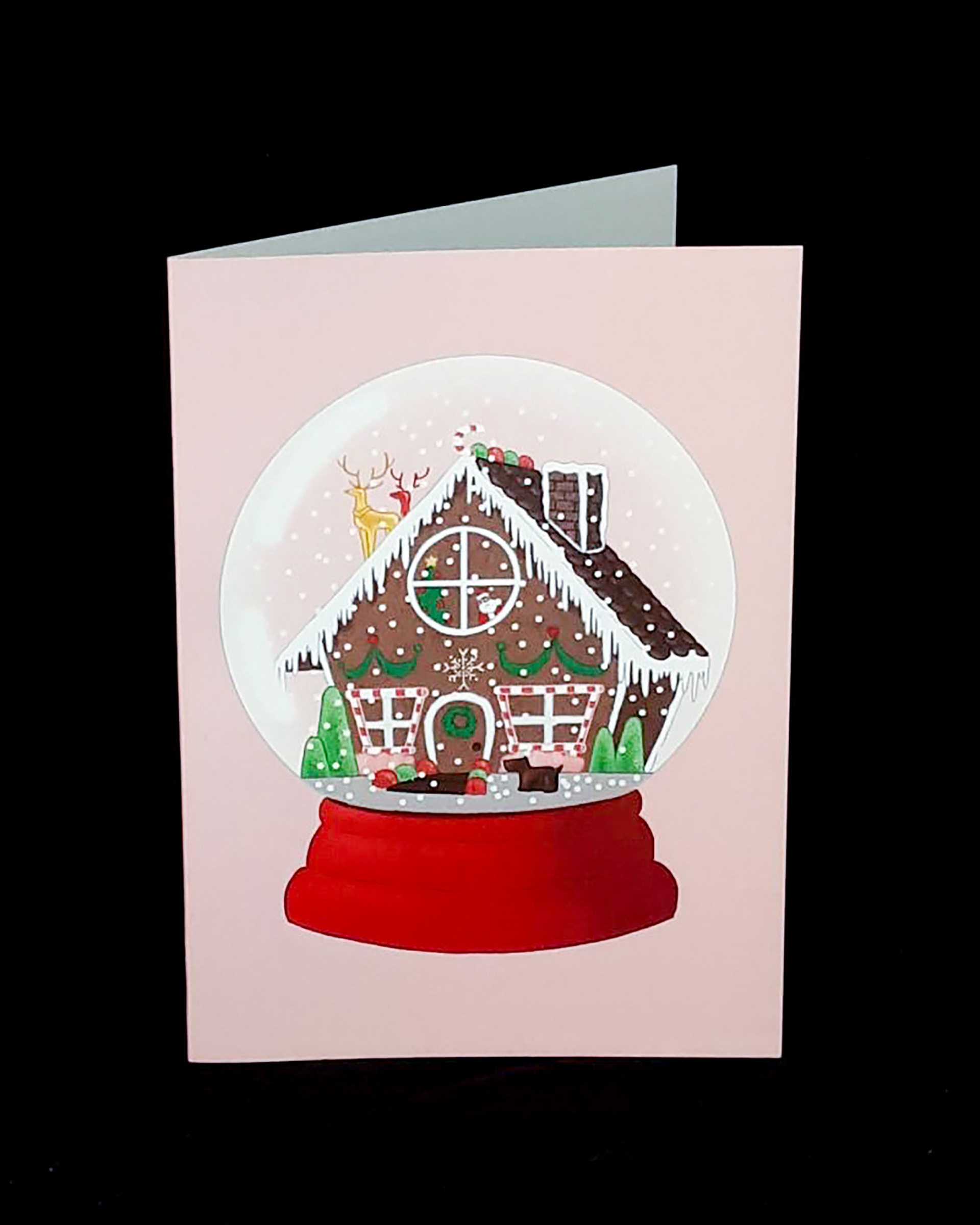 Snow globe: Gingerbread house; "Have a Merry Christmas!"