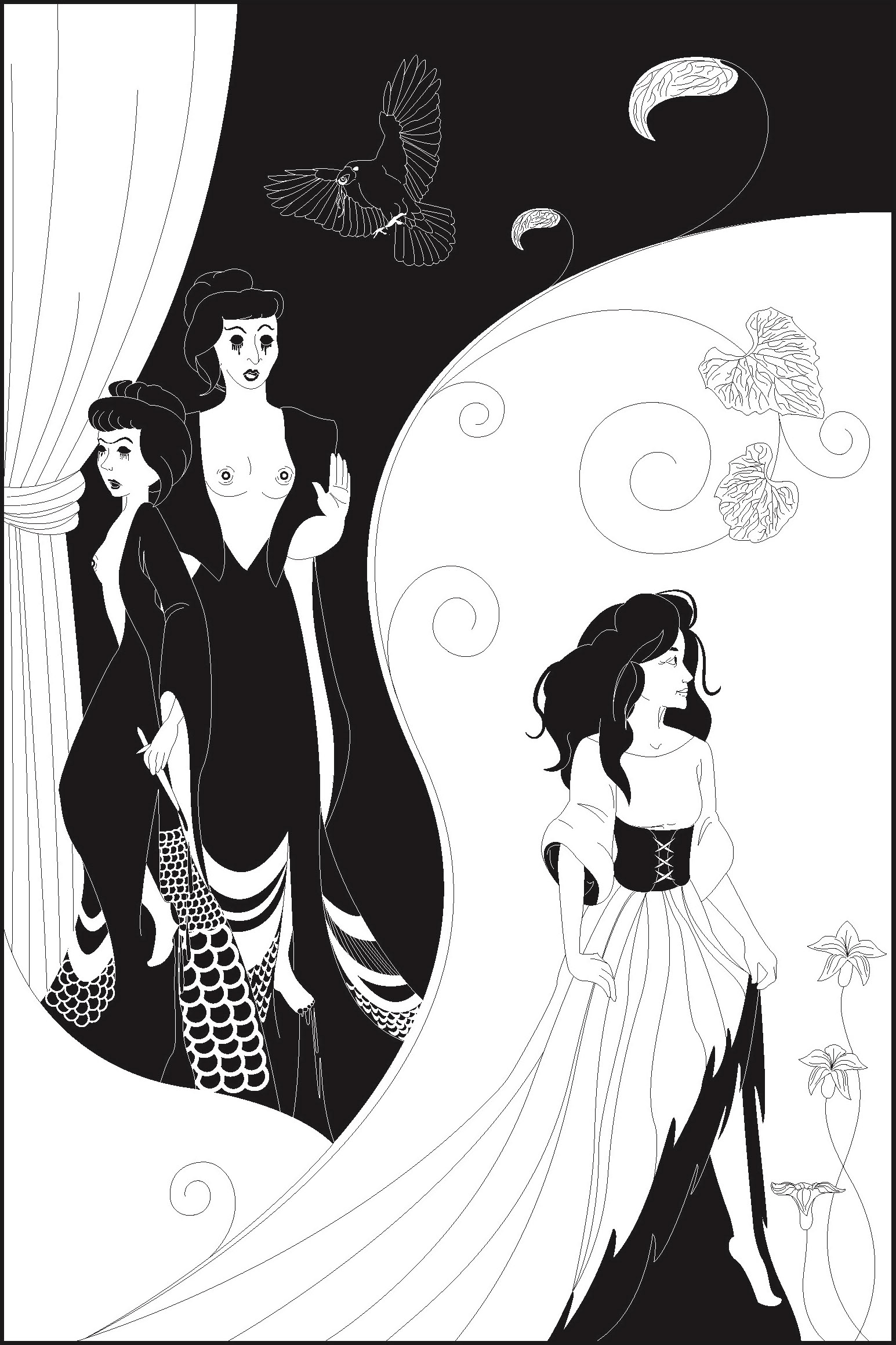 Cinderella, after Beardsley