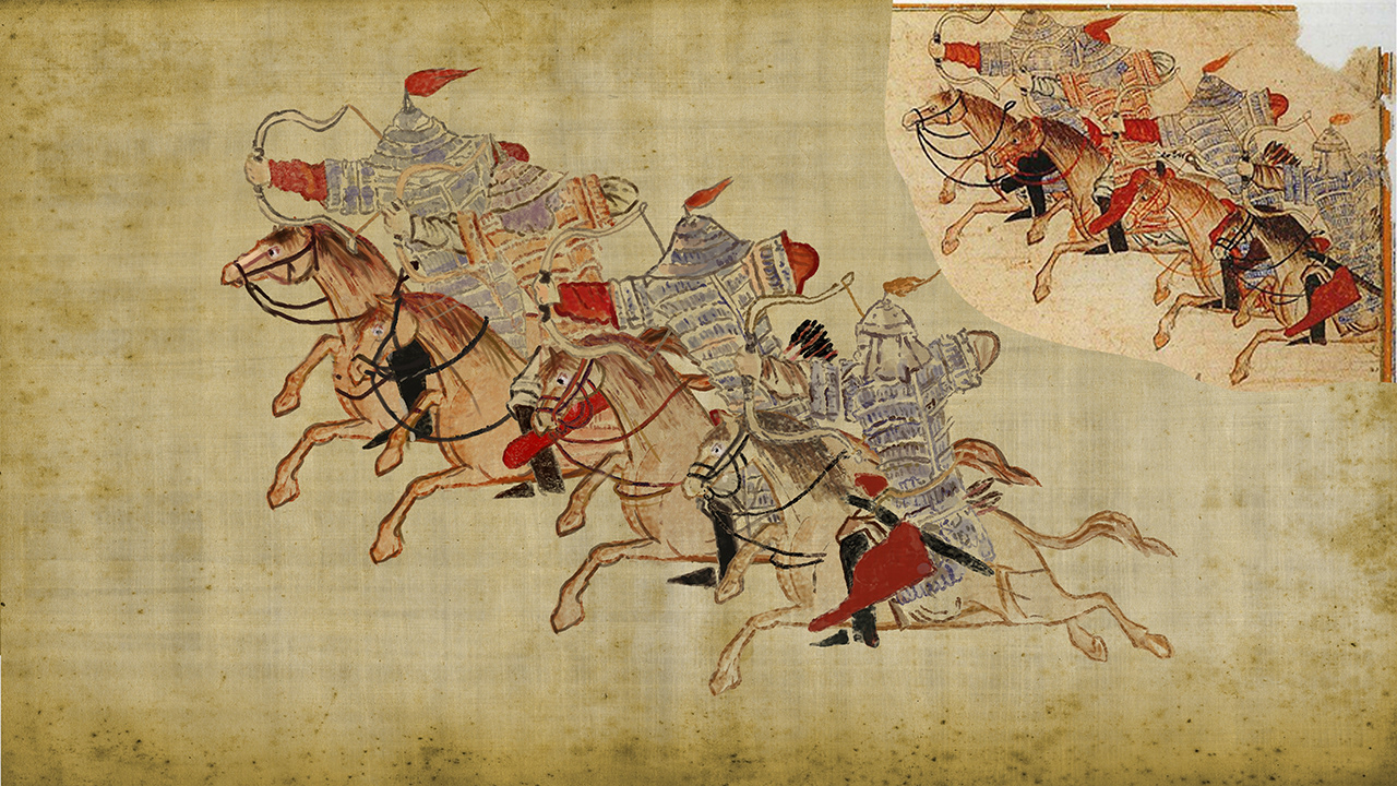 MONGOL GALLOPING HORSES with reference