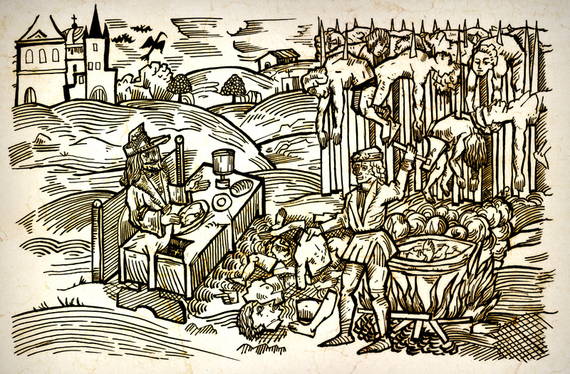 Hybrid illustration of Vlad the Impailer using 3 seperate references for Wild Fire Televisions documentary, "Gods and Monsters"
