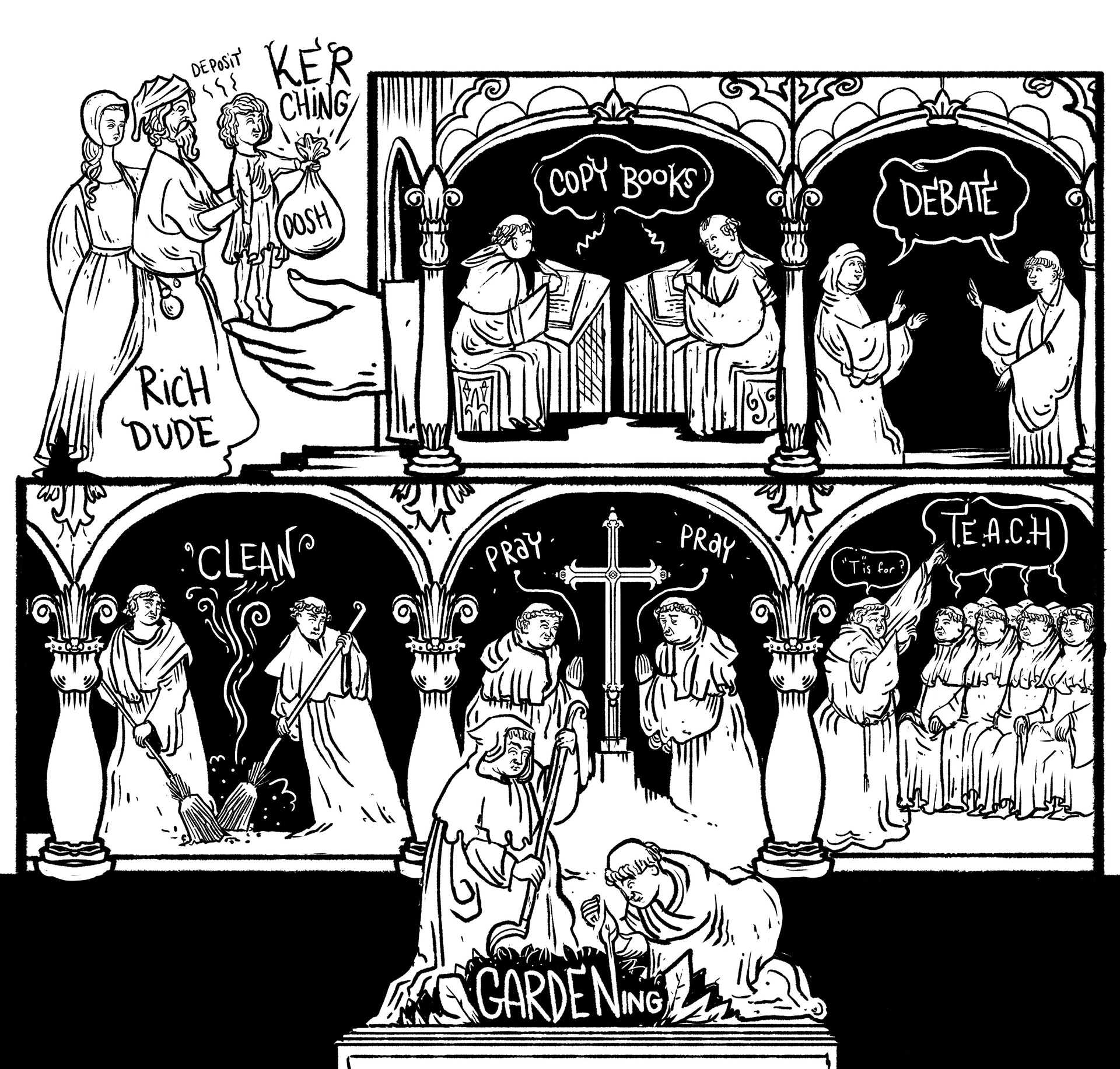 Medieval Woodcut Comic