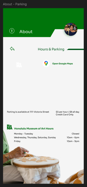 Initial Hours & Parking Frame