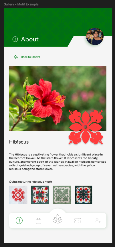 Initial Hibiscus Motif Frame
