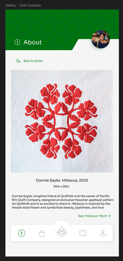 Initial Hibiscus Quilt Frame
