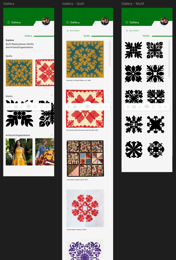 Initial Gallery Frames