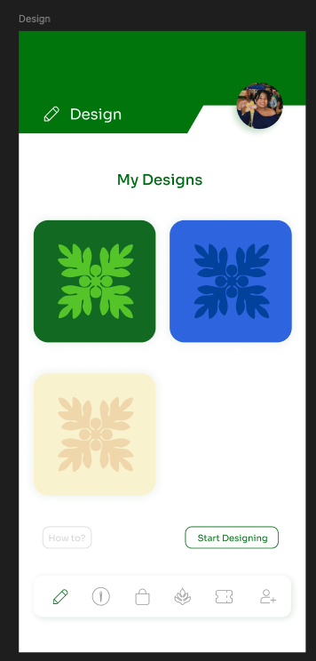 Initial My Designs Frame