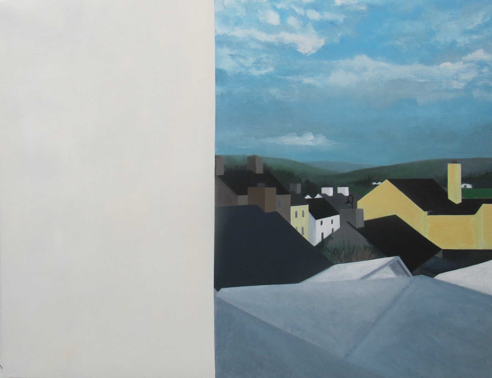 View with Yellow House, 117cm x 