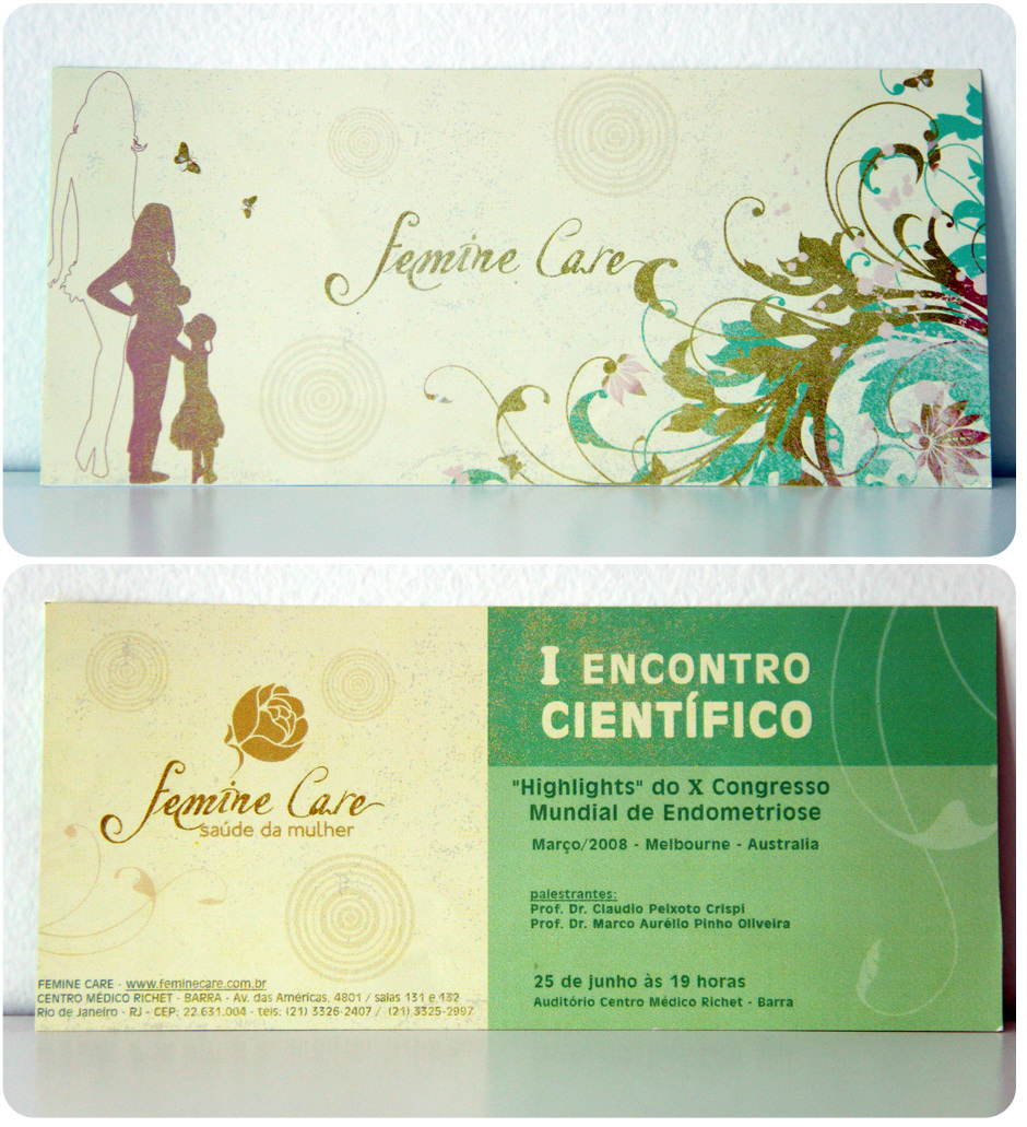 Folder frente e verso de evento