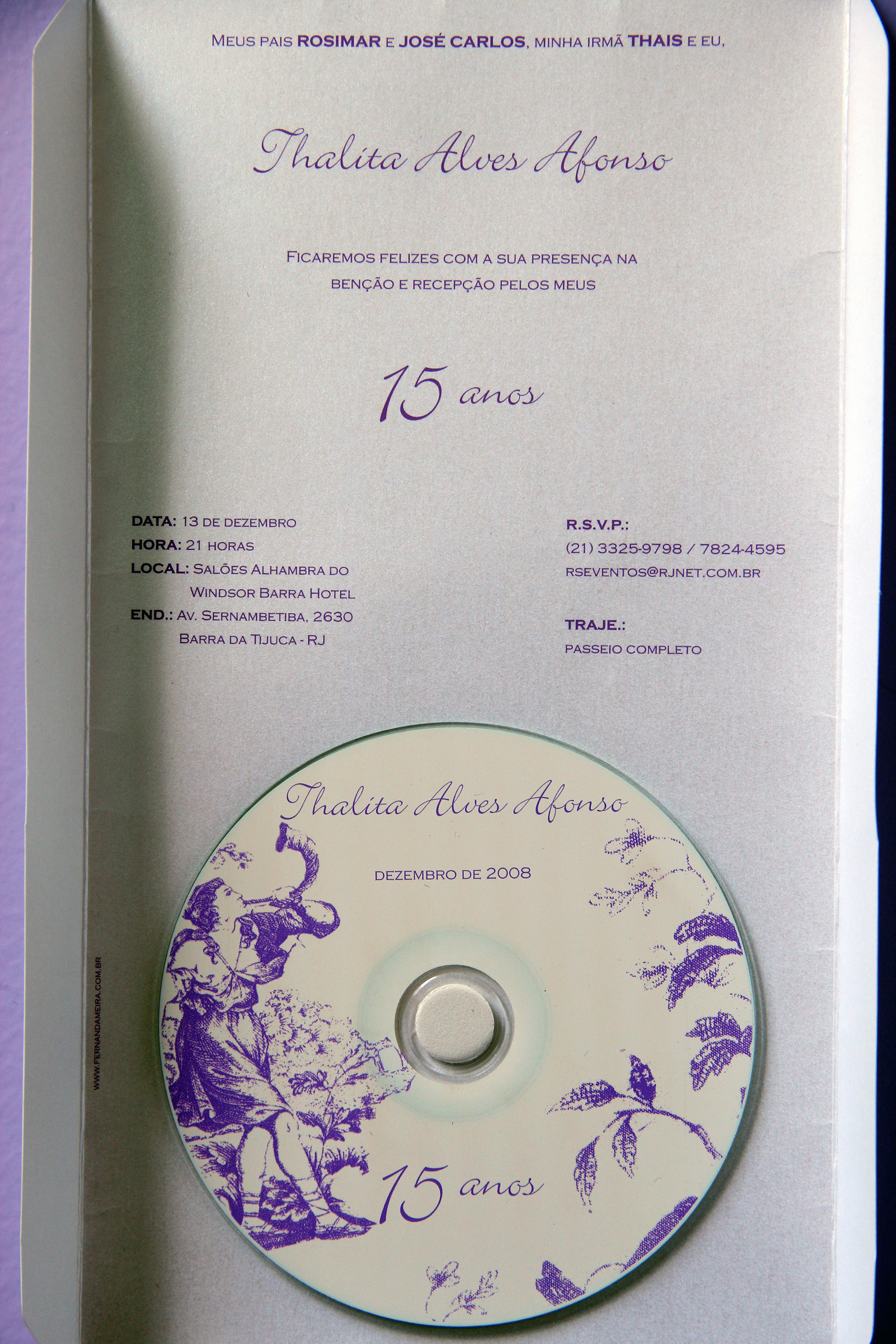 parte interna principal, com CD