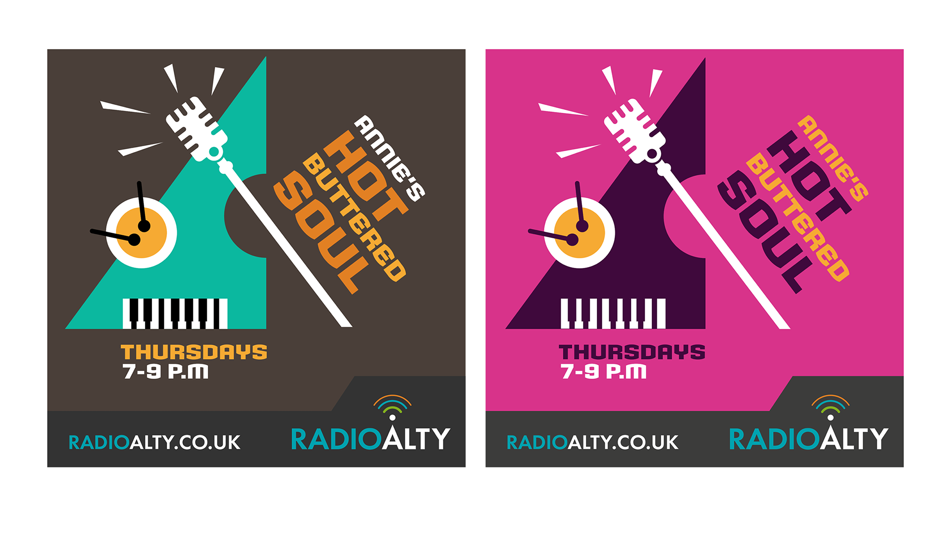 Radio Alty Hot Buttered Soul Show Promo Branding by Finan Creative Consultancy