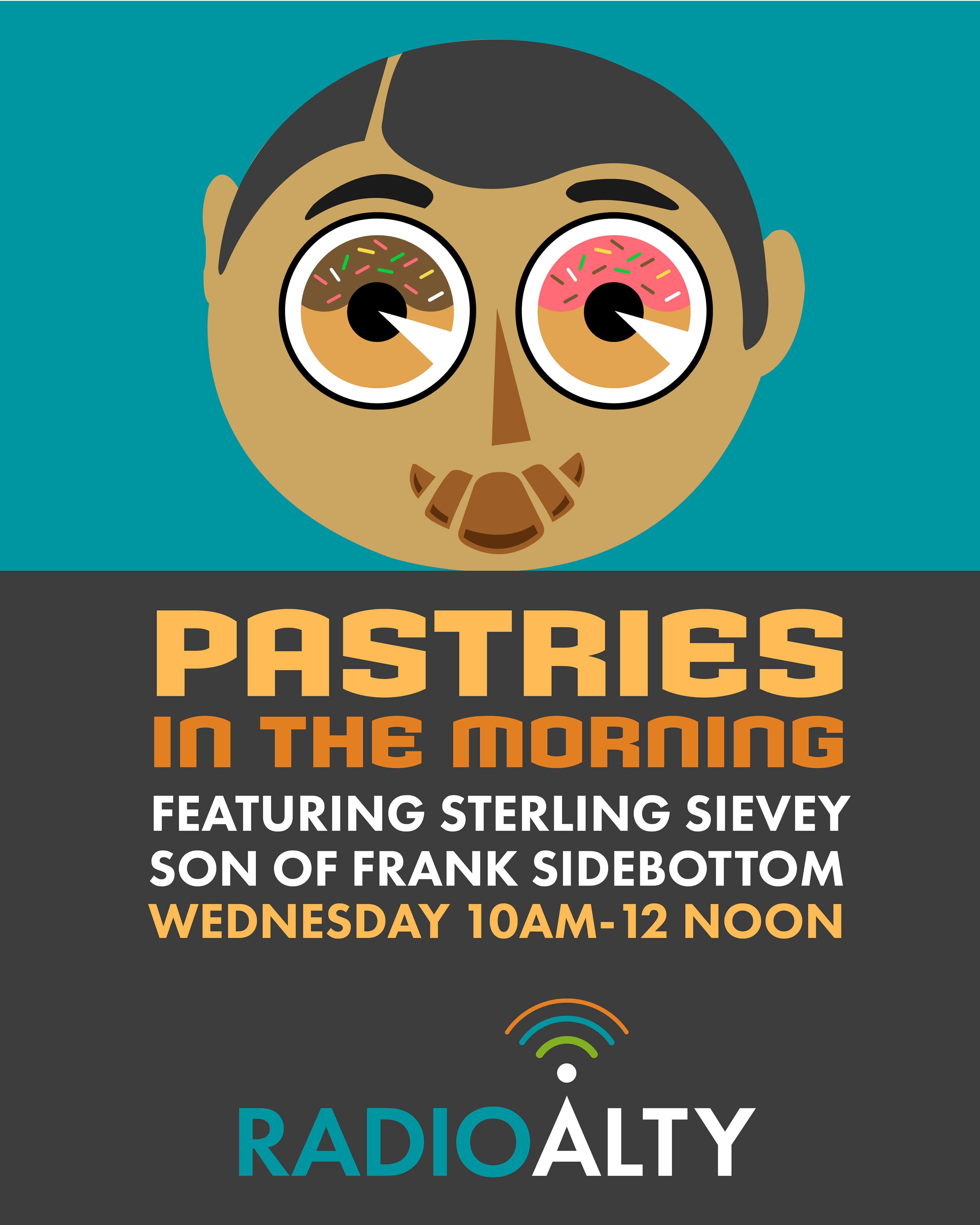 Radio Alty Pastries in the Morning Branding by Finan Creative Consultancy Frank Sidebottom