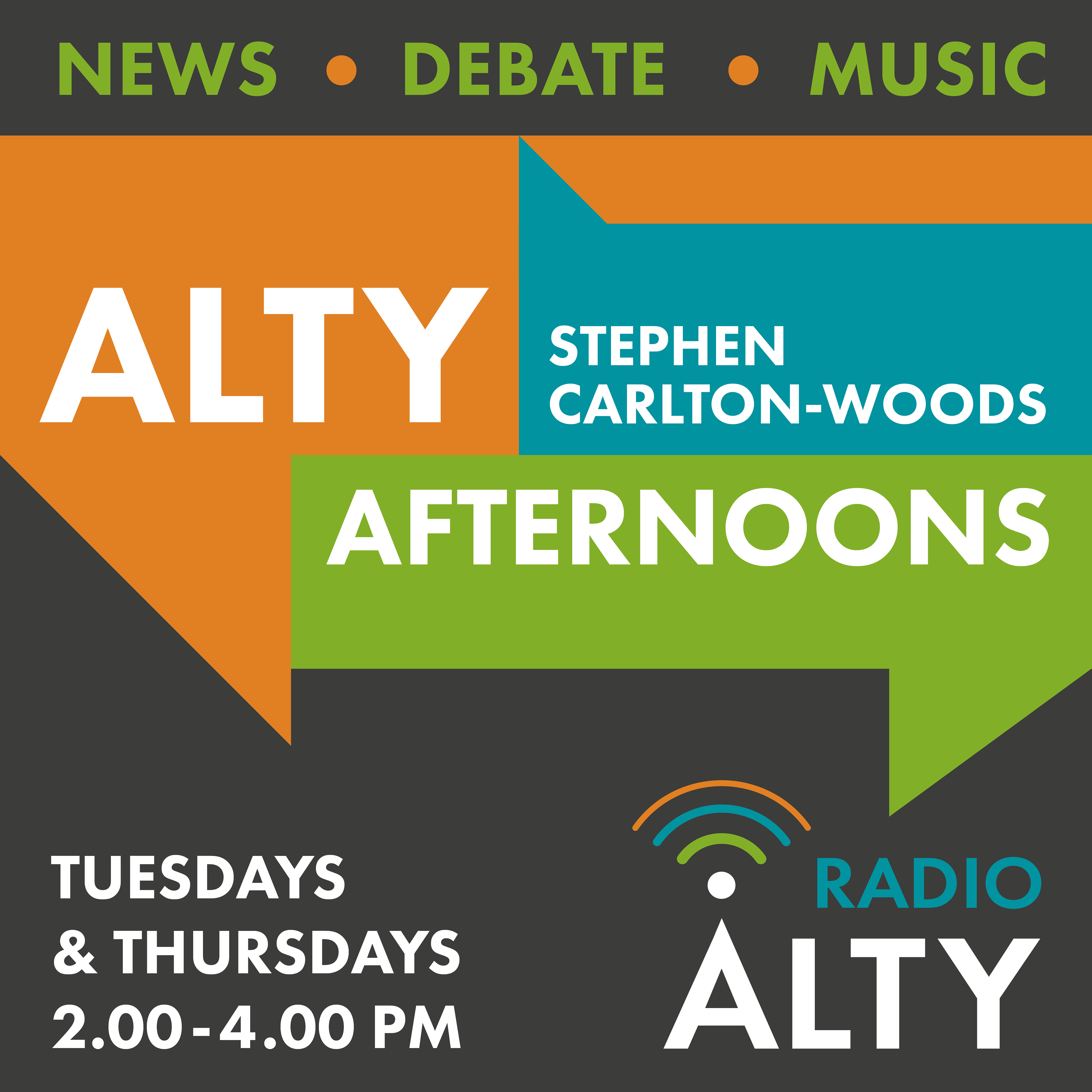 Radio Alty Alty Afternoons Stephen Carlton-Woods Show Promo Design by Finan Creative Consultancy