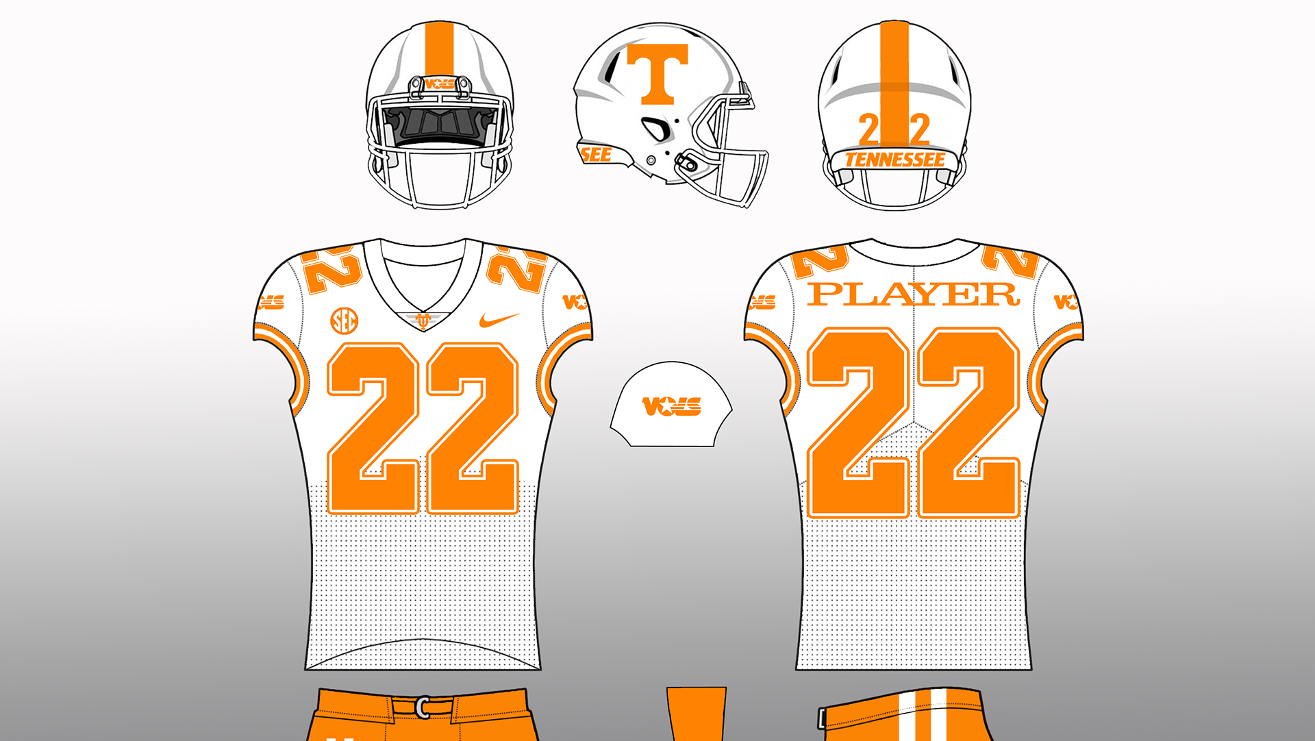 Alternate Uniform Concepts for Tennessee Football