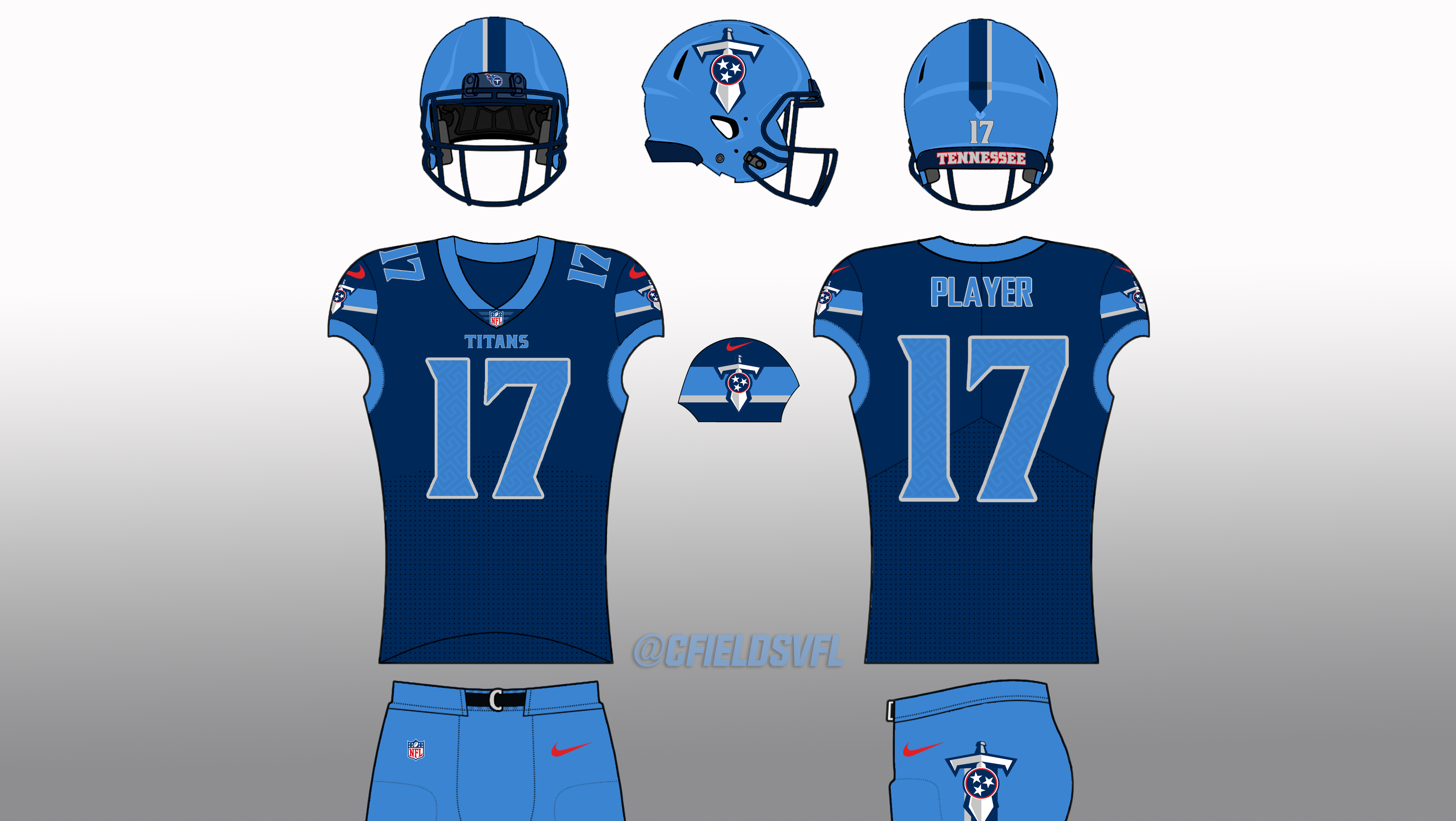 Tennessee Titans Uniform Concept  Tennessee titans, Nfl outfits