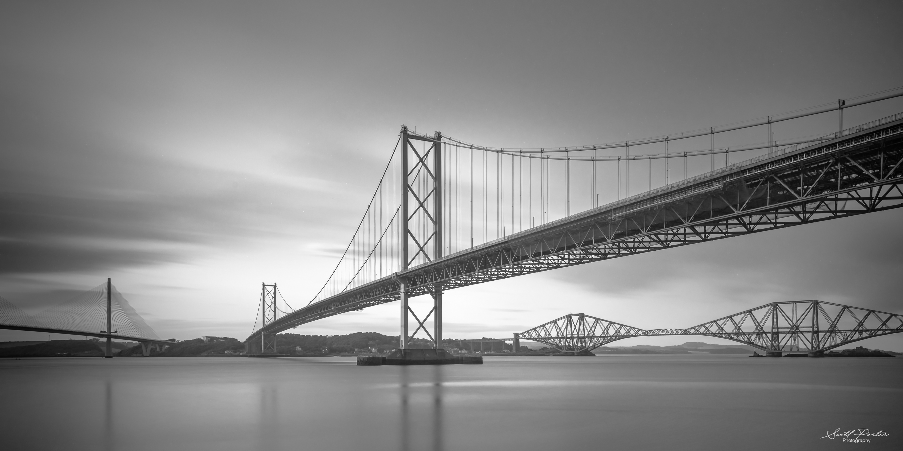 The 3 Bridges that Cross the Firth of Forth from South Queensferry to North Queensferry