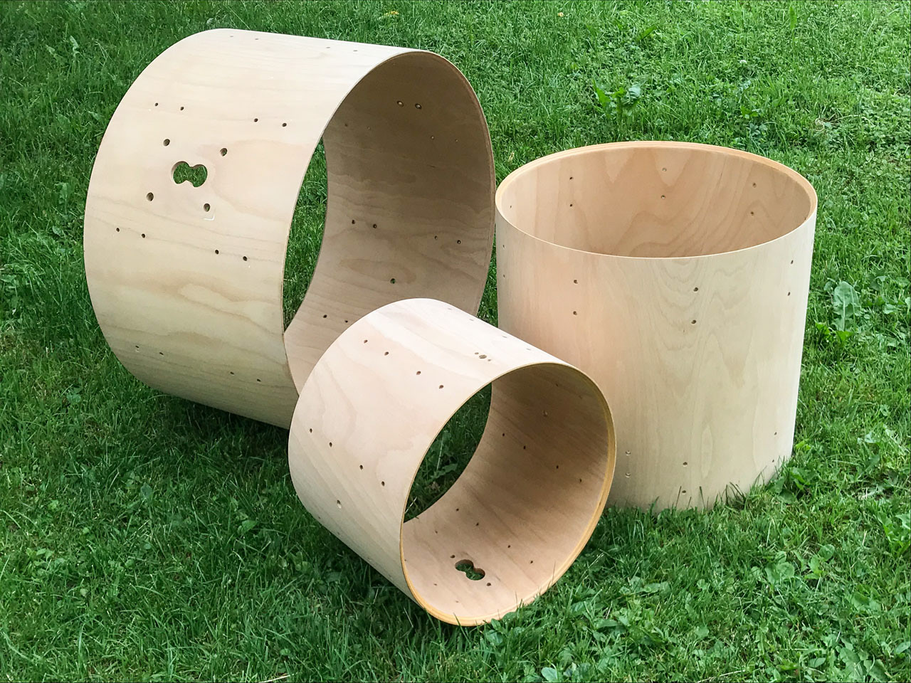 Sonor Phonic, 24-14-18, stripdown, sanding, rewrap with White Pearl | Foto: Herbert Heim, www.hheim-vintagedrums.de