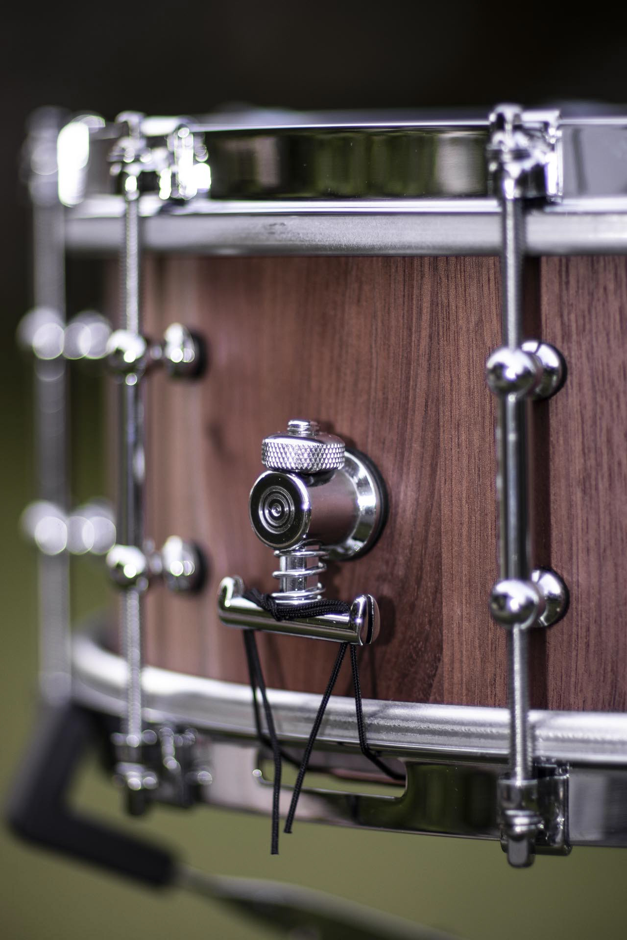 Custom Midmill walnut stave shell snare | Herbert Heim Vintagedrums