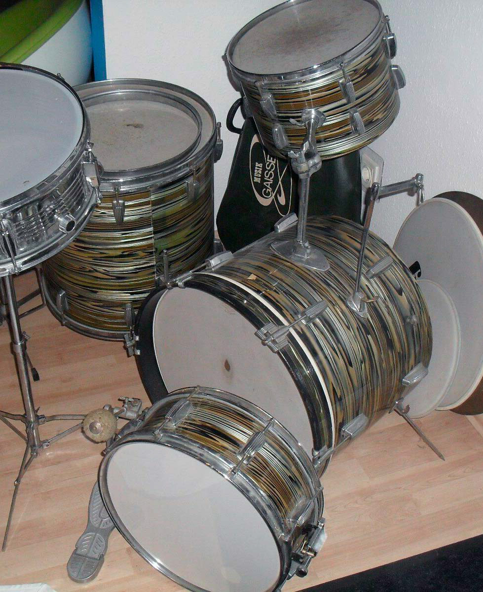 The drumset pictured in the ad | Herbert Heim Vintagedrums