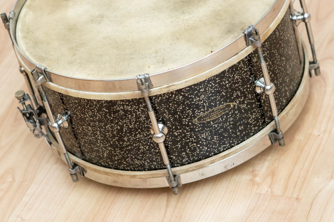 F.Baron Paris 36 x 16 cm, mahogany snare drum, early 1940's | Herbert Heim Vintagedrums