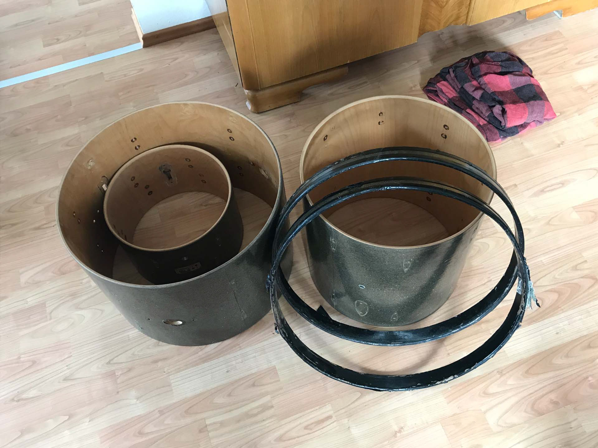 The drumshells stripped down | Herbert Heim Vintagedrums
