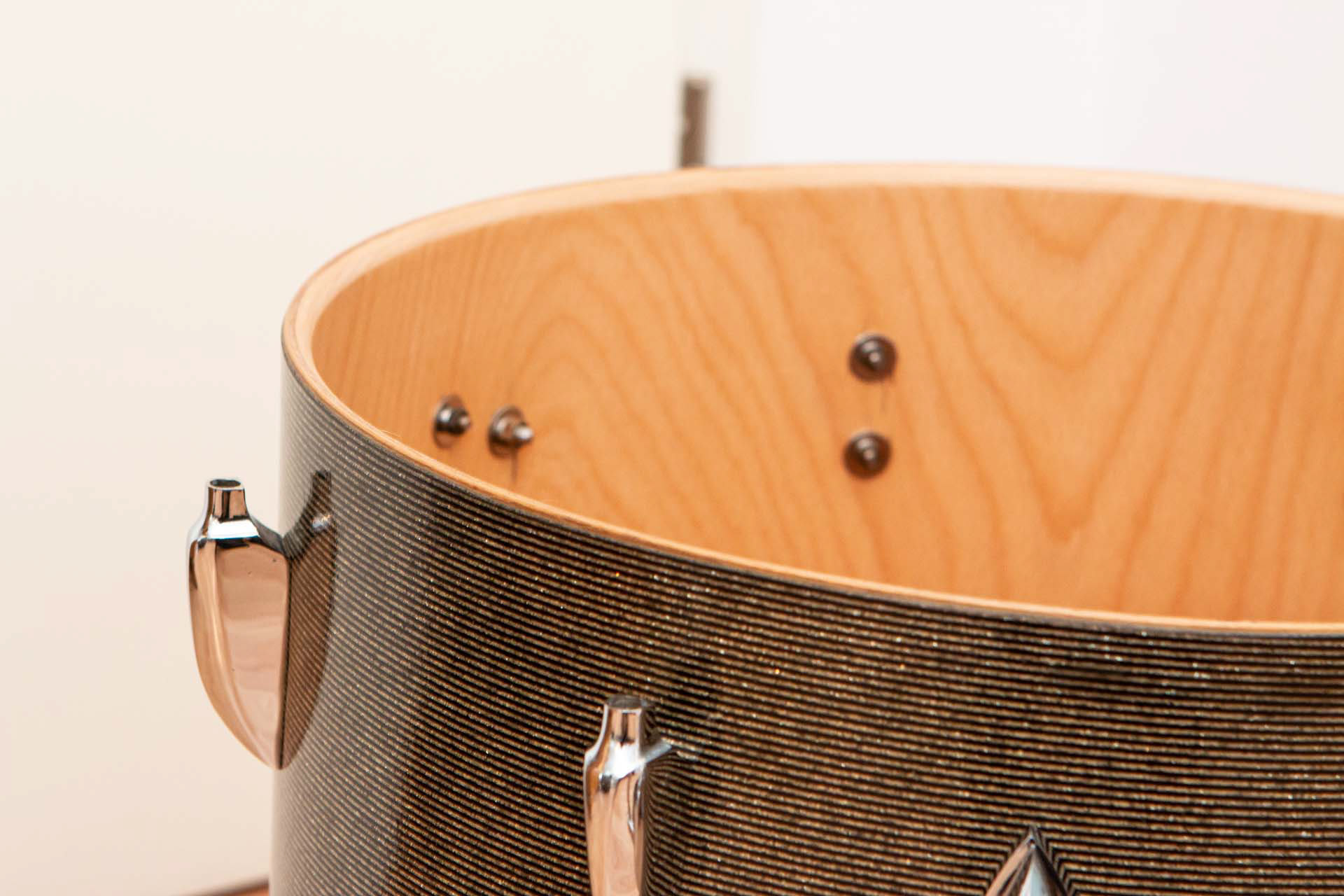 Sonor Teardrop, 1967, in sparkling black-silver striped | Herbert Heim Vintagedrums