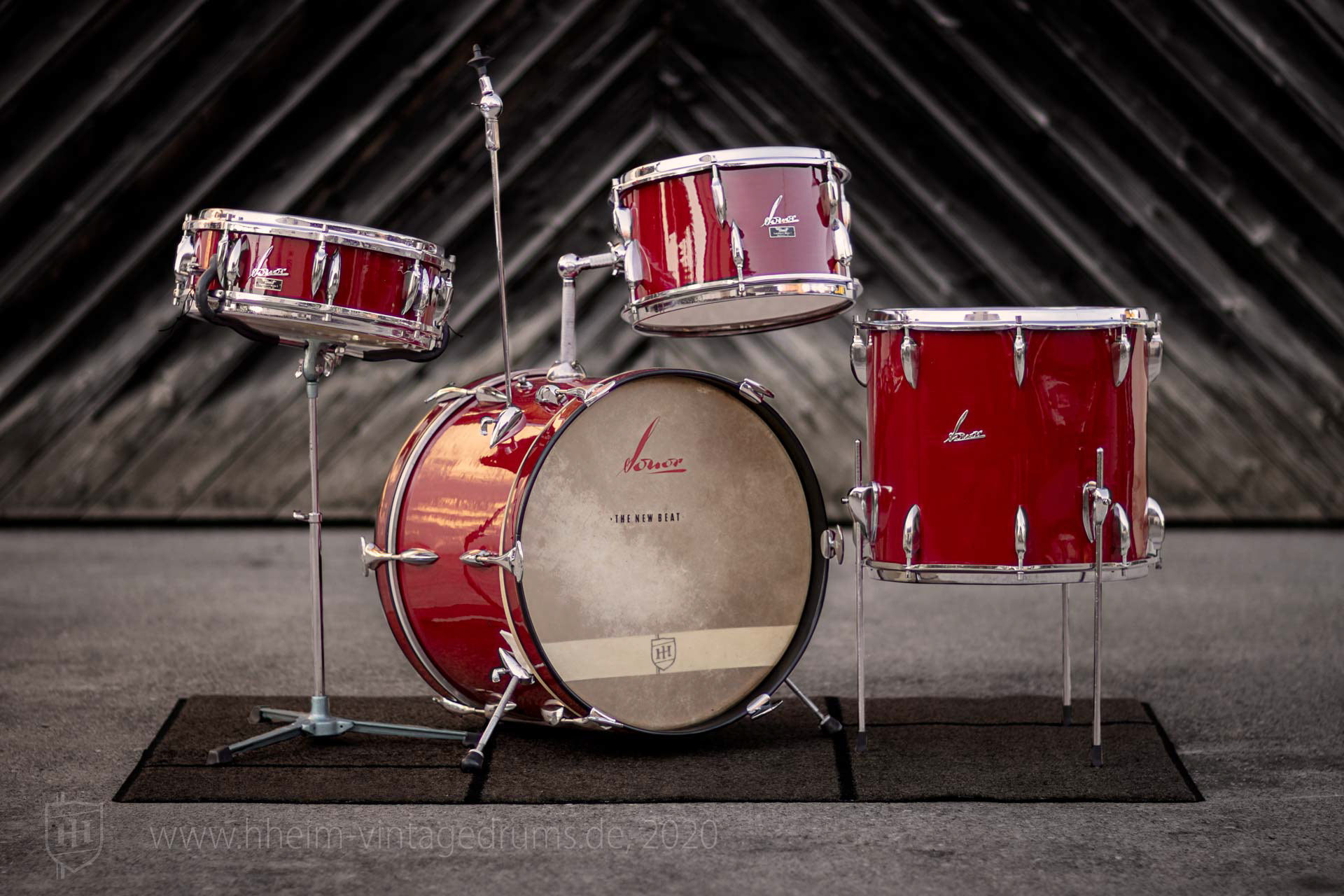 Sonor Teardrop "The New Beat" K170 (plastic red), 1959/60 | Herbert Heim Vintagedrums