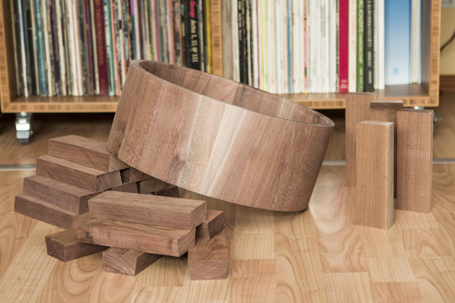 Custom Midmill walnut stave shell snare | Herbert Heim Vintagedrums