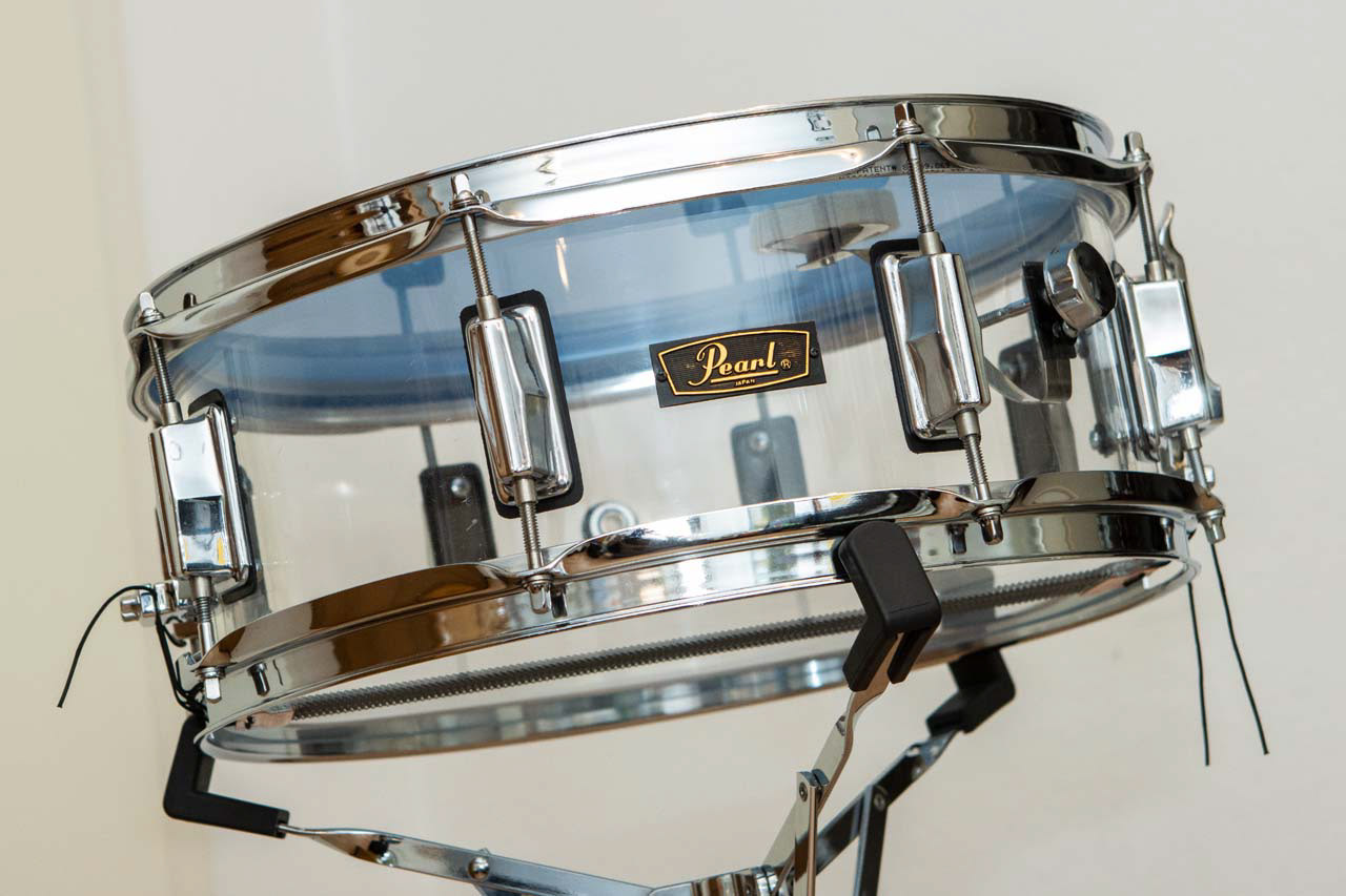 14"x6" custom acrylic Pearl-style snare drum | Herbert Heim Vintagedrums