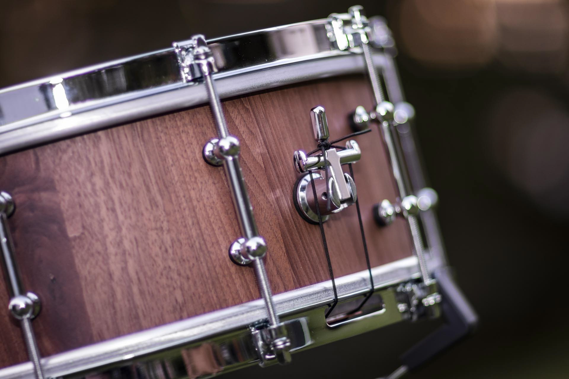 Custom Midmill walnut stave shell snare | Herbert Heim Vintagedrums