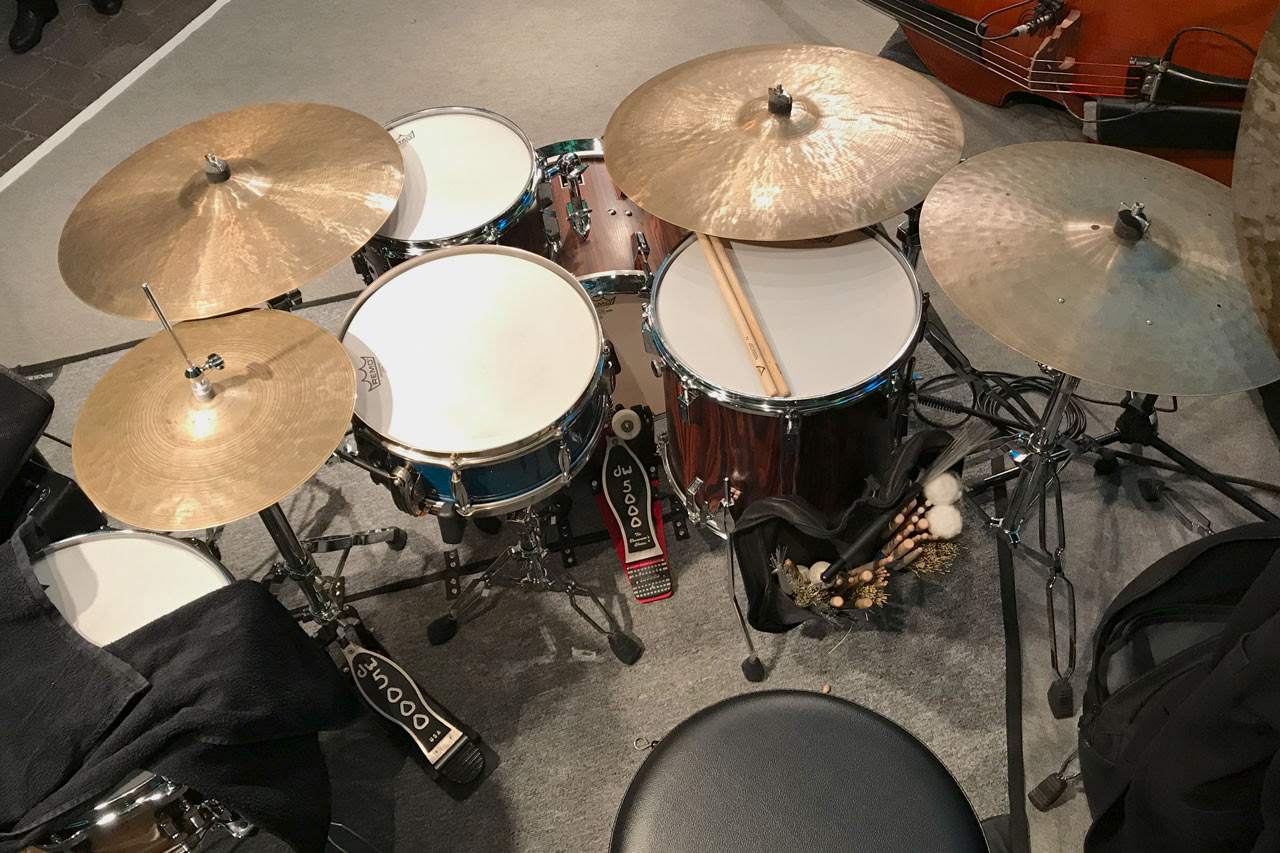 Johnathan Blakes unusual setup of the Sonor Phonic kit | Foto: www.hheim-vintagedrums.de
