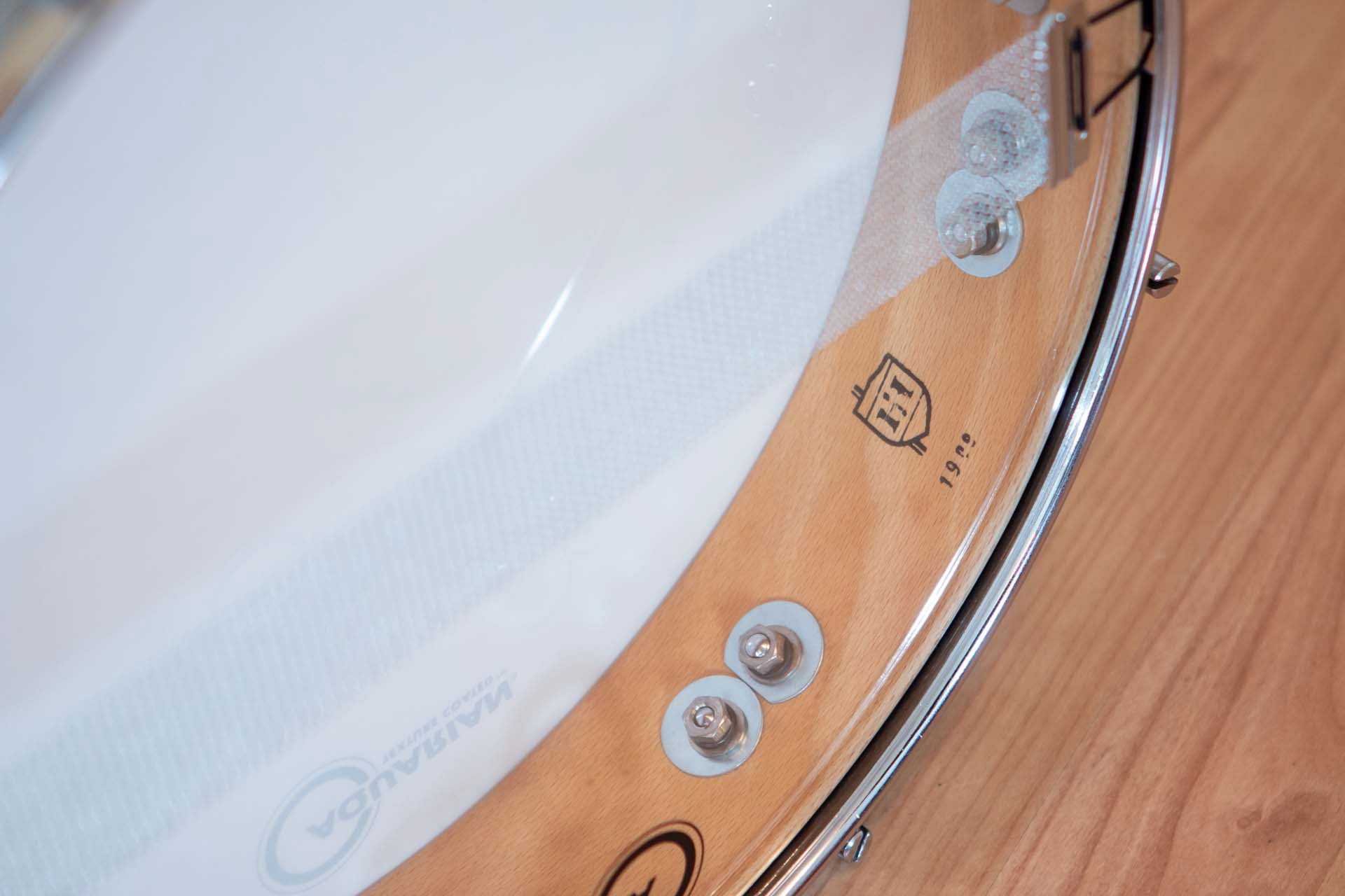 Sonor Teardrop D472 Pancake Snare, 1967, in sparkling black-silver striped | Herbert Heim Vintagedrums