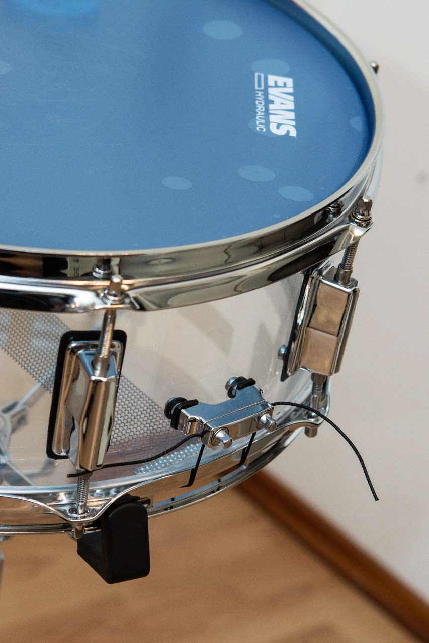 14"x6" custom acrylic Pearl-style snare drum | Herbert Heim Vintagedrums