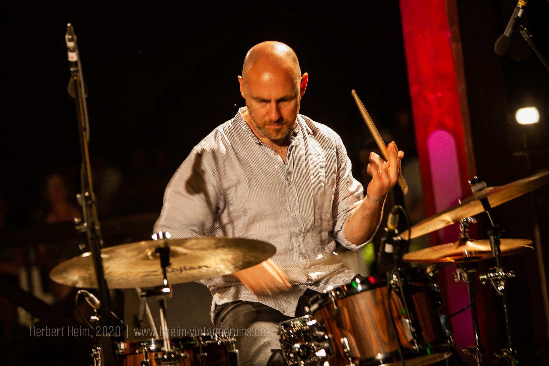 Nicola Angelucci with the Olivia Trummer Trio | Foto: www.hheim-vintagedrums.de