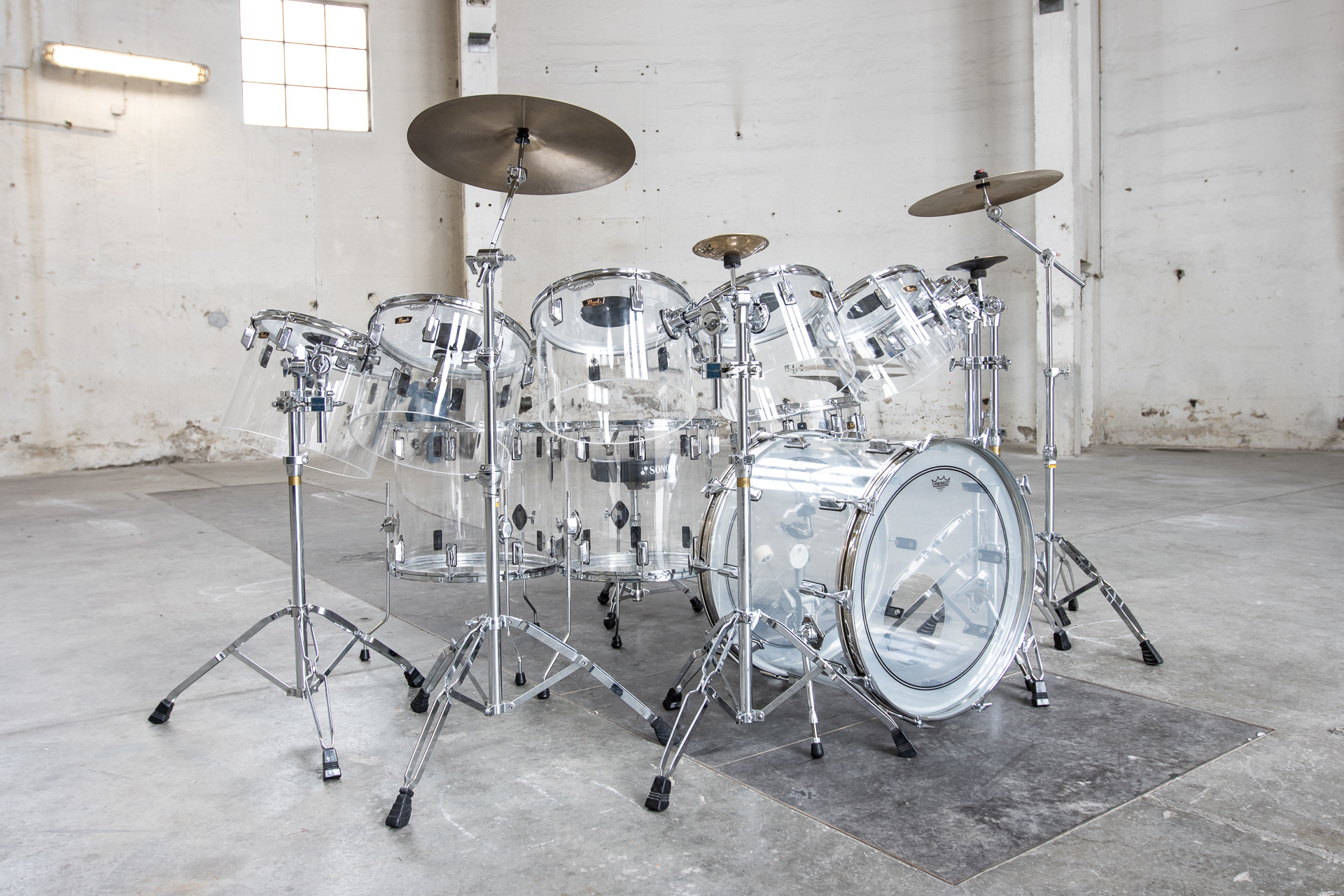 Pearl Acrylic Concerttom Drumset | Herbert Heim Vintagedrums