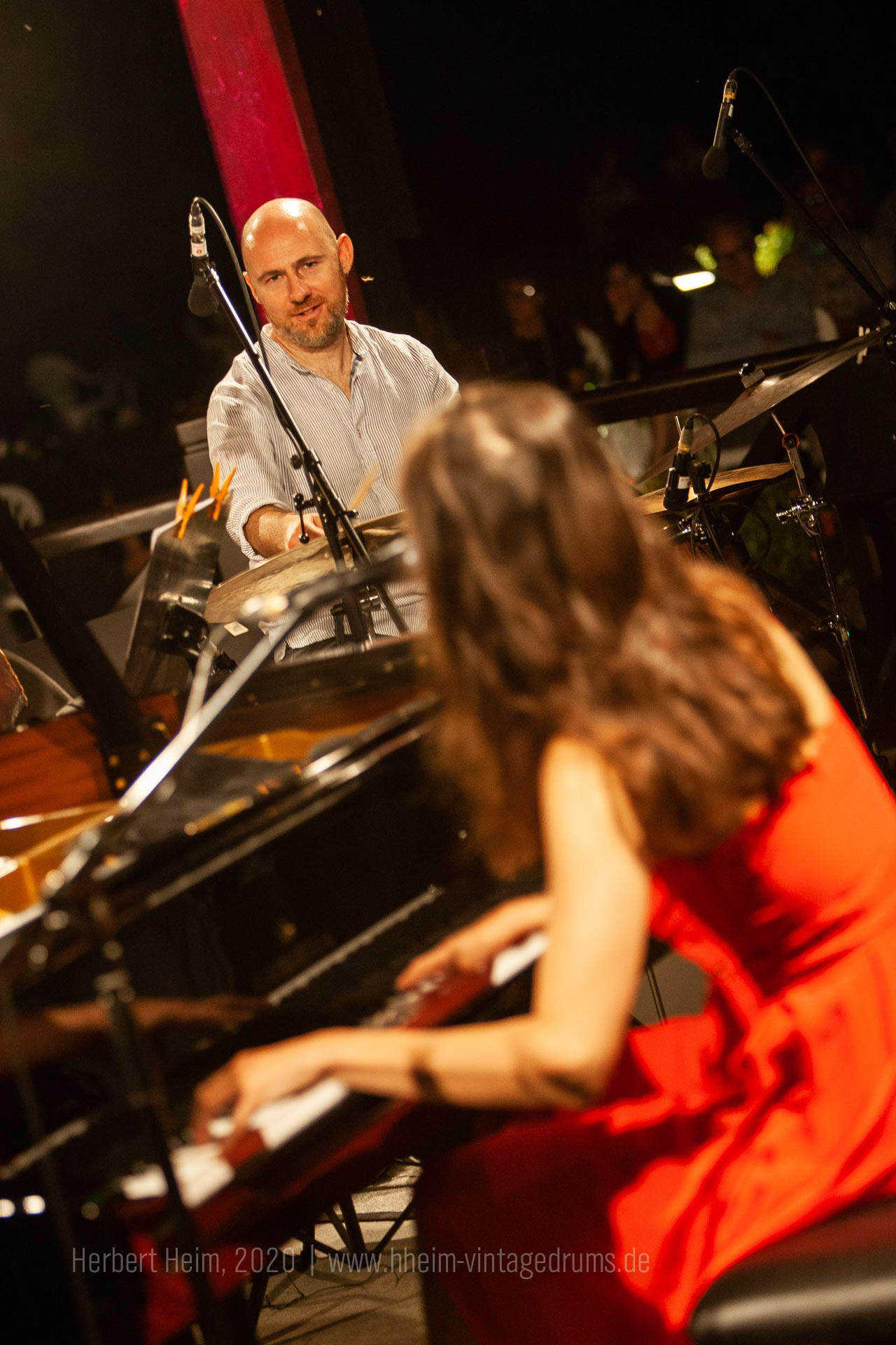 Nicola Angelucci with the Olivia Trummer Trio | Foto: www.hheim-vintagedrums.de