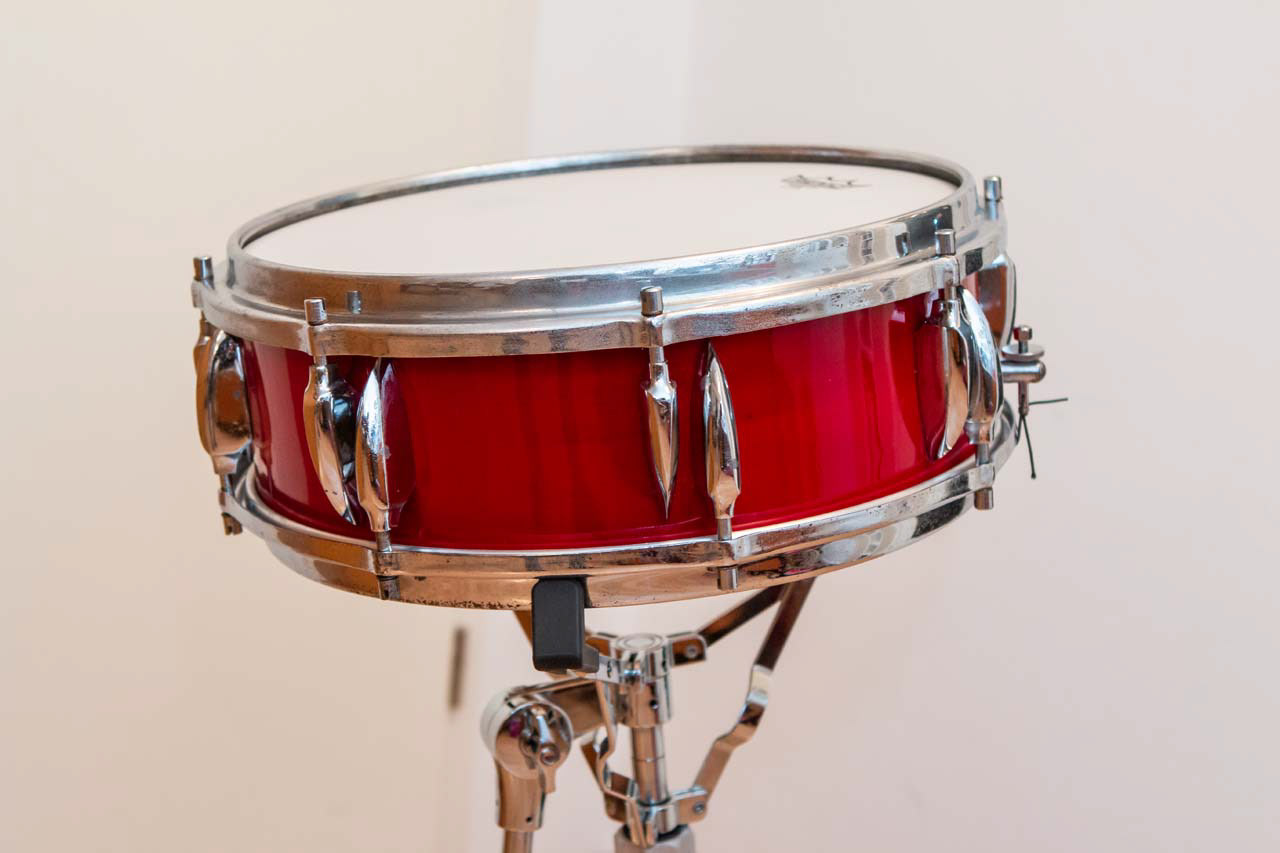 Sonor D471 14"x5" snare (plastic red), 1960 | Herbert Heim Vintagedrums
